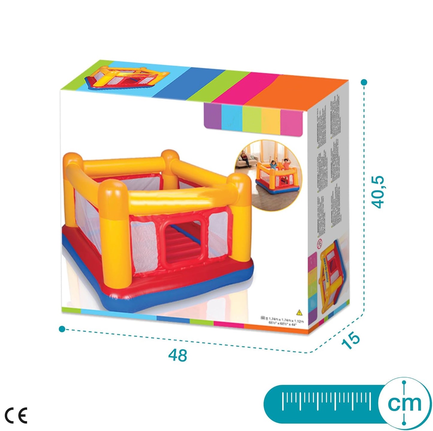 🏰 Inflatable Playhouse Bouncer | Crawl‑Through Door | Ages 3–6 | 120 lbs Cap.