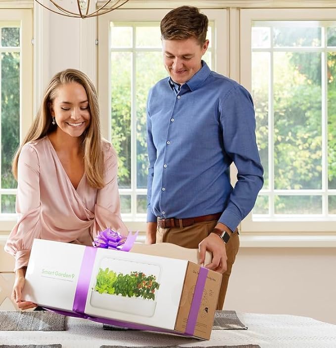 🌱 Indoor Herb Garden Kit | Smart Soil | Automatic Grow Light | 9 Plant Pods