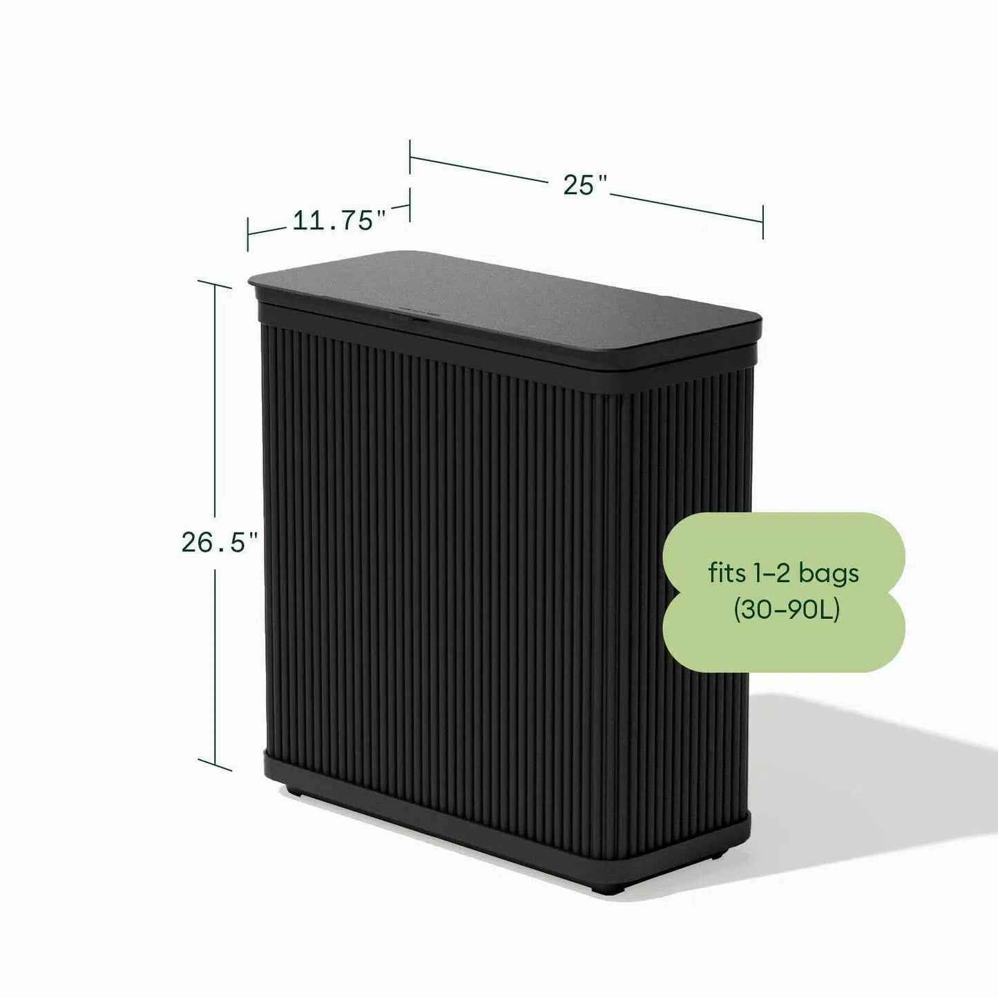 🗑️ Outdoor Trash Can with Lid, Modern Design for Patio, Pool & Backyard