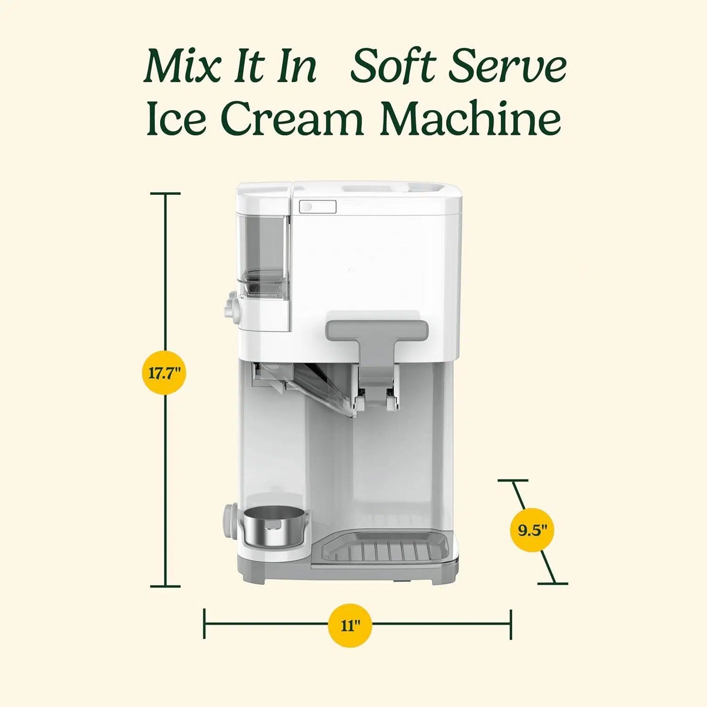 🍦 Soft Serve Ice Cream Machine – Mix‑In Maker