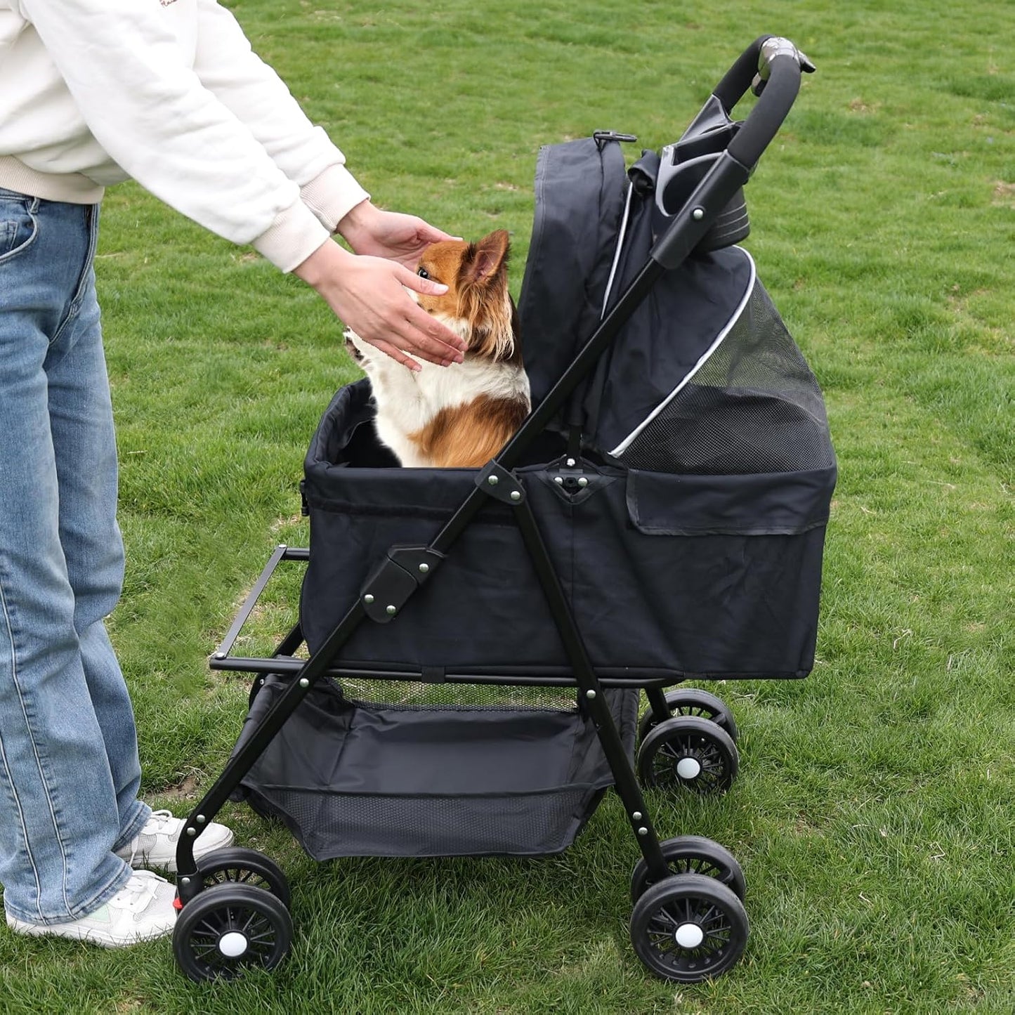 🐾 Pet Stroller | 4‑Wheel Foldable | For Cats & Small Dogs