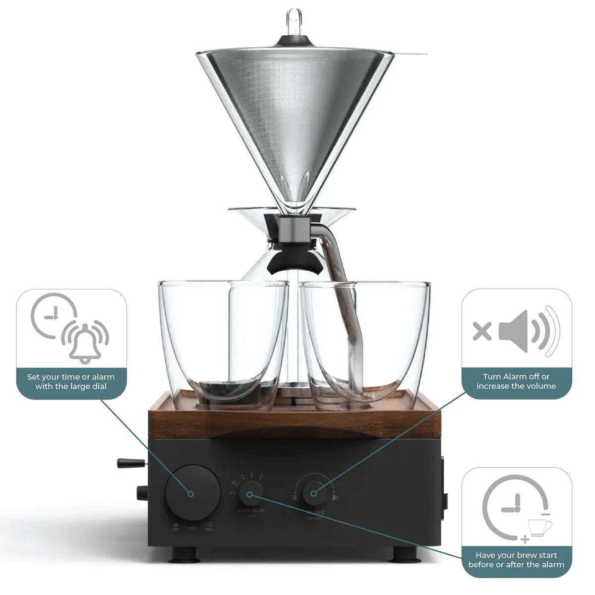 ⏰ Coffee Alarm Clock | Auto‑Brew at Wake‑Up | Tea or Coffee | Milk Cooler