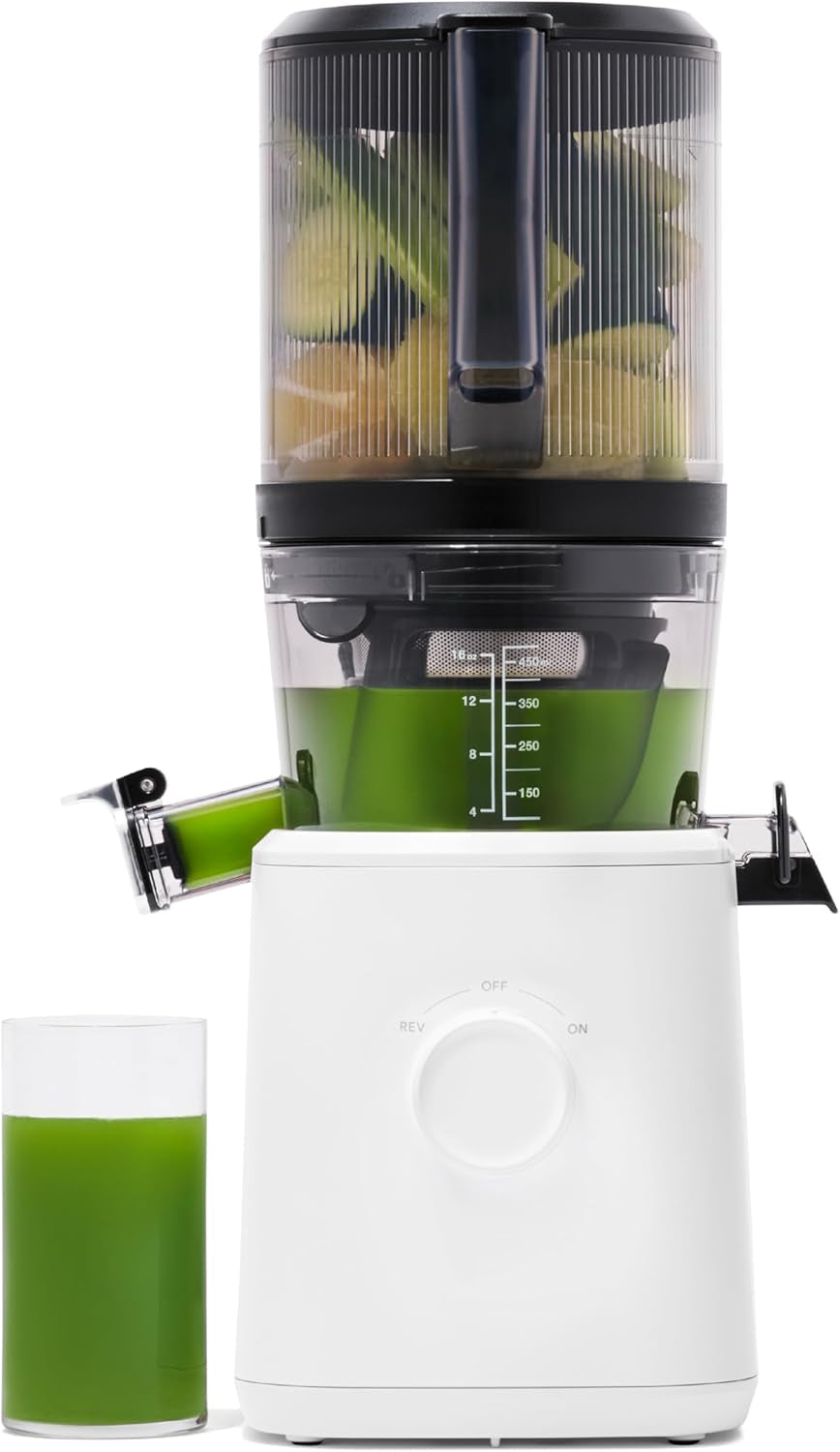 🍏 Cold Press Juicer | Self-Feeding Wide Chute | Hands-Free | 50 RPM | Easy Clean