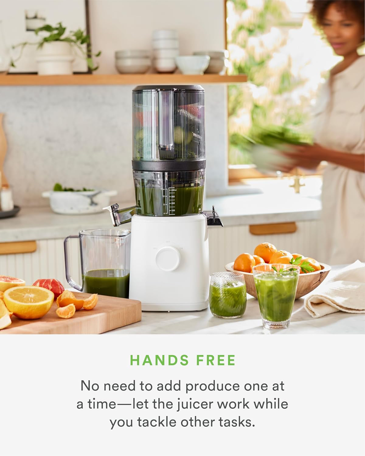 🍏 Cold Press Juicer | Self-Feeding Wide Chute | Hands-Free | 50 RPM | Easy Clean