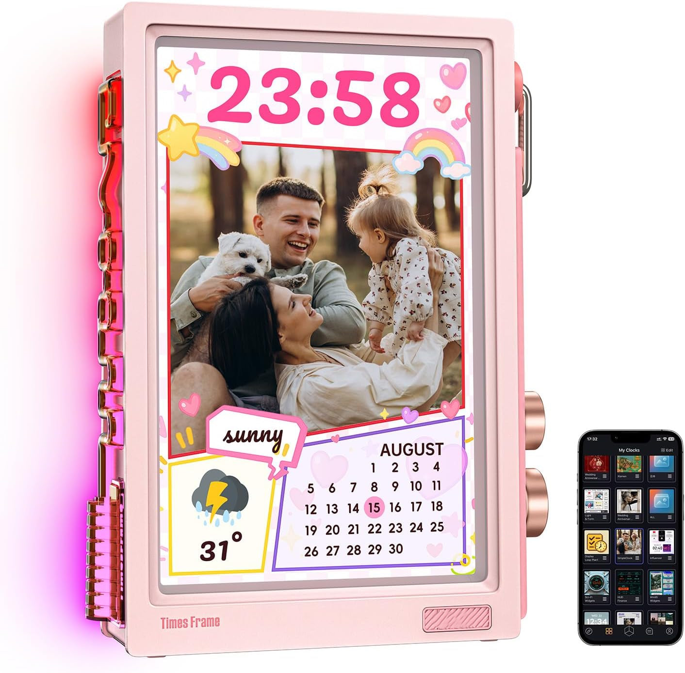 🖼️ 10.1" Transparent Smart Frame | IPS Screen | WiFi | 64GB | 400+ Clock Faces
