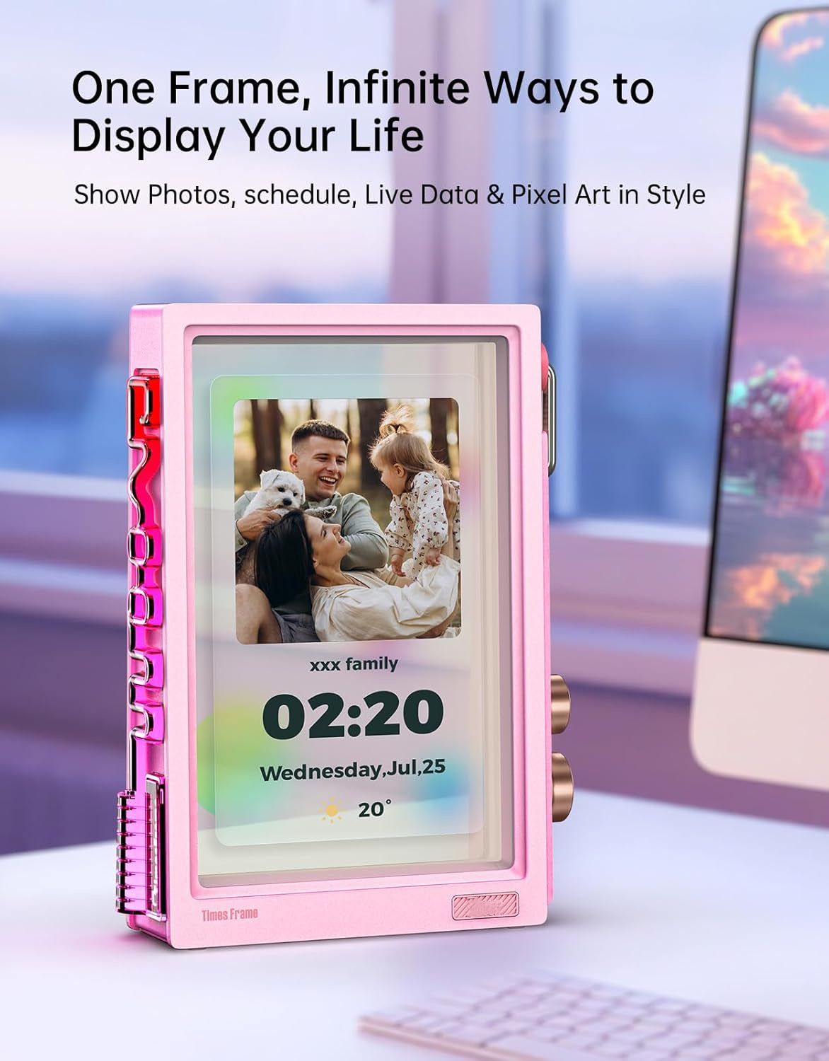 🖼️ 10.1" Transparent Smart Frame | IPS Screen | WiFi | 64GB | 400+ Clock Faces