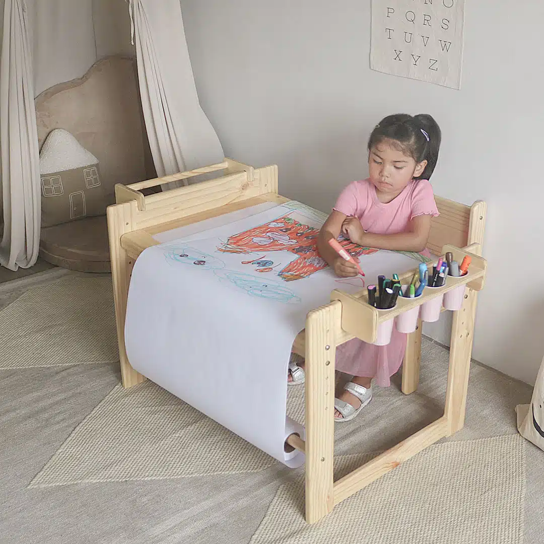 🎨 5‑Height Adjustable Sensory Table | Ages 1–7 | Chalkboard & Acrylic Surfaces