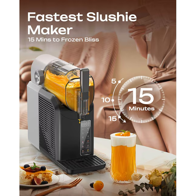🍧 Dual Tank Slushie Machine | 7 Presets | 68 oz | Self‑Cleaning | Low Noise