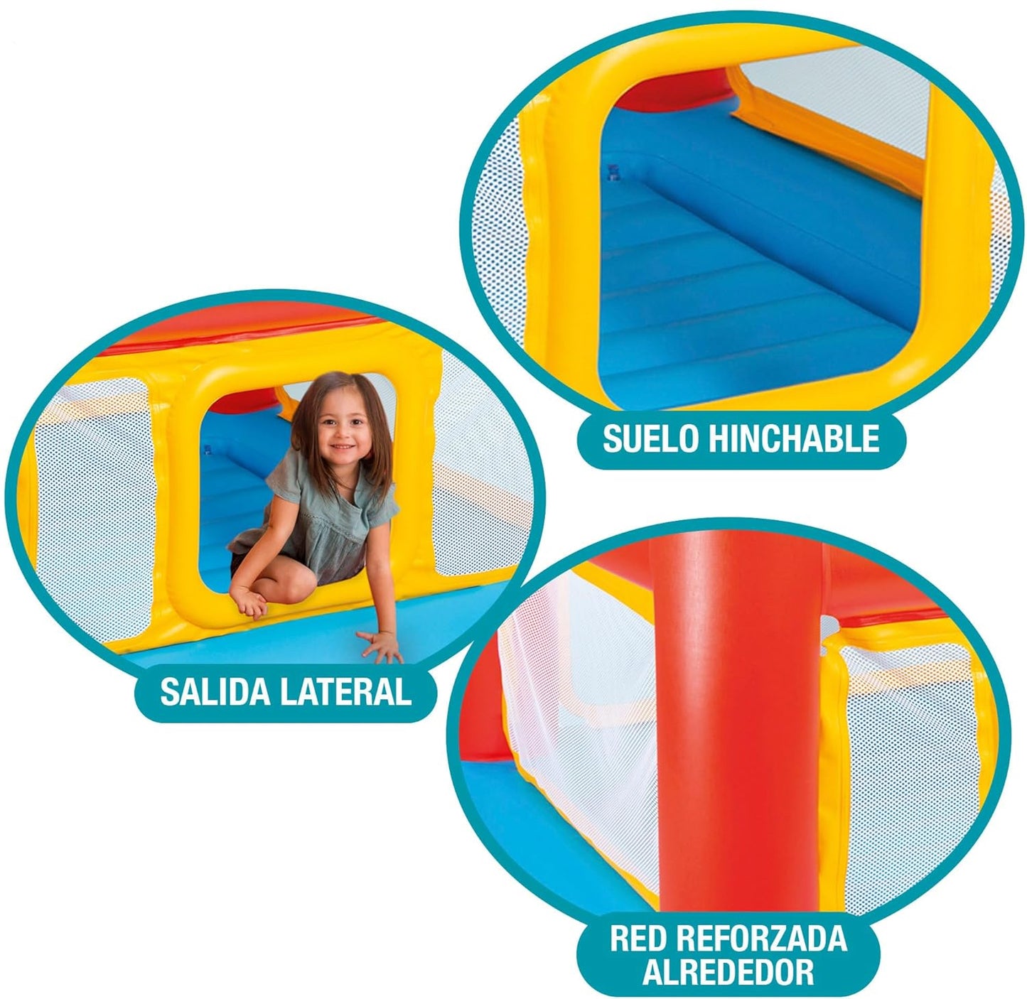 🏰 Inflatable Playhouse Bouncer | Crawl‑Through Door | Ages 3–6 | 120 lbs Cap.