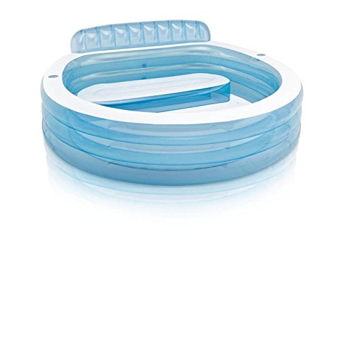 🏊 Inflatable Pool with Backrest | 229cm Diameter | Thick PVC | Portable