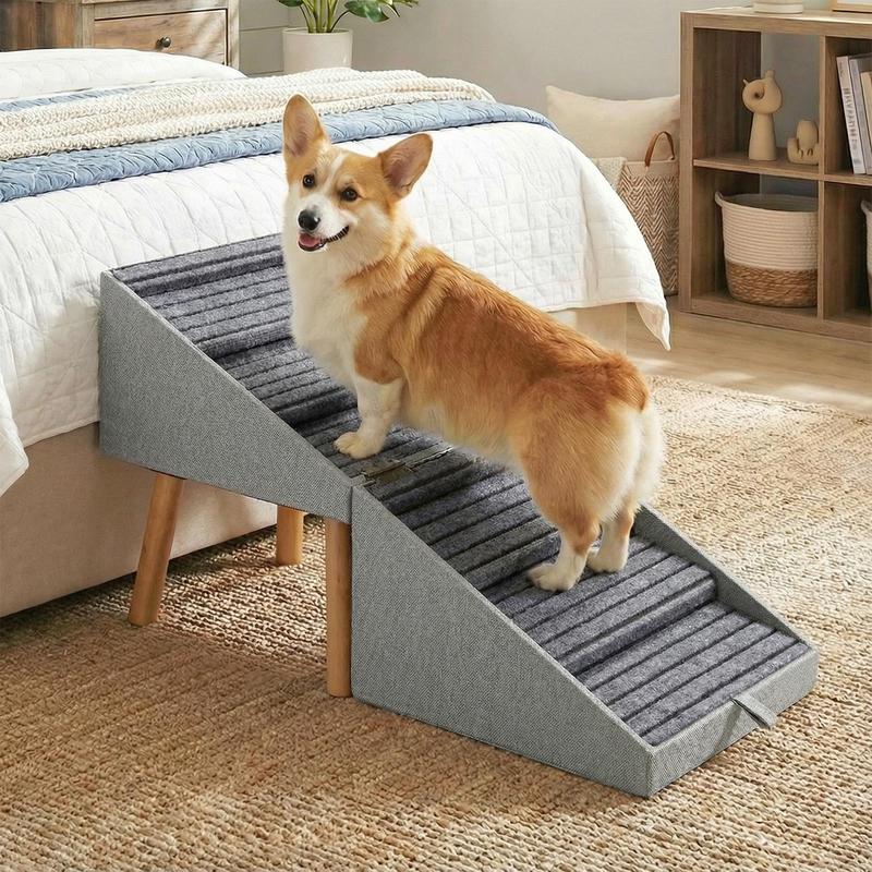 🐾 Foldable 2‑in‑1 Dog Ramp & Stairs