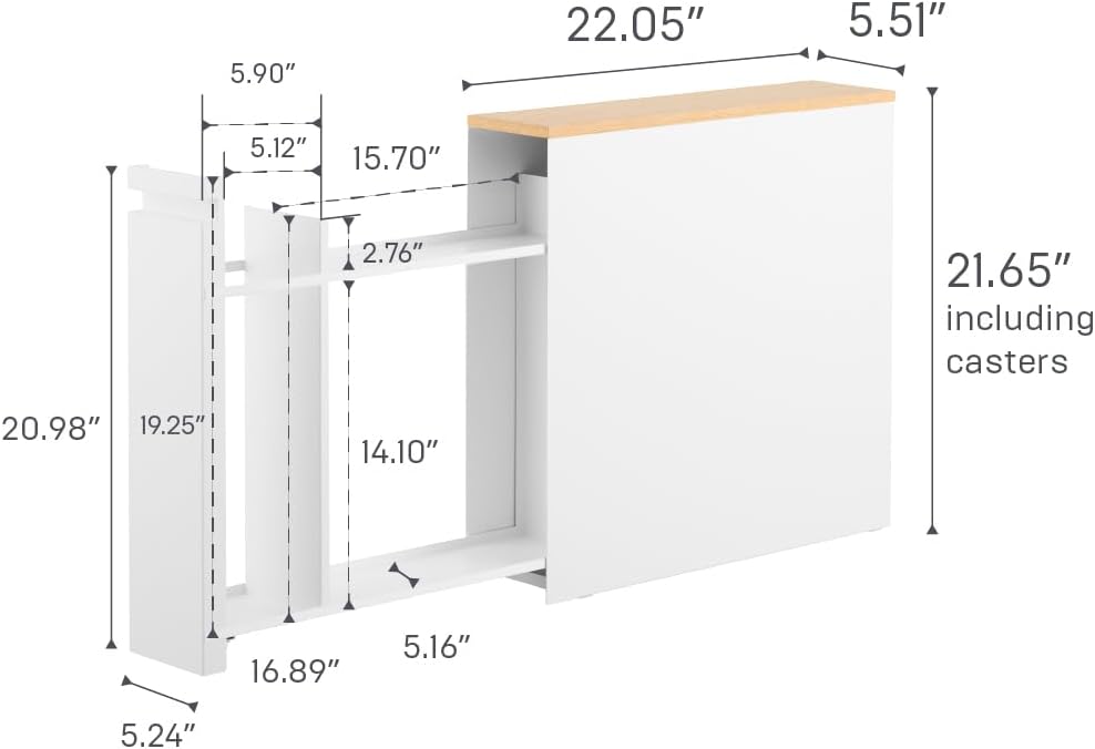 🚽 Pull-Out Bathroom Storage Cabinet