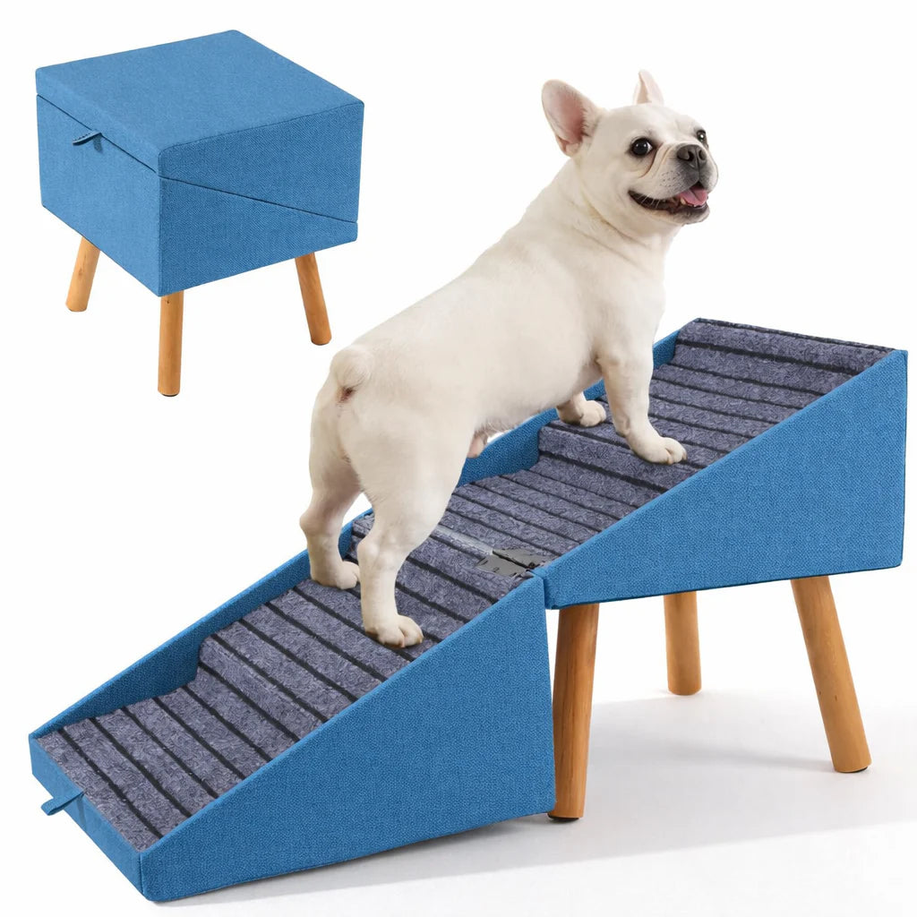🐾 Foldable 2‑in‑1 Dog Ramp & Stairs