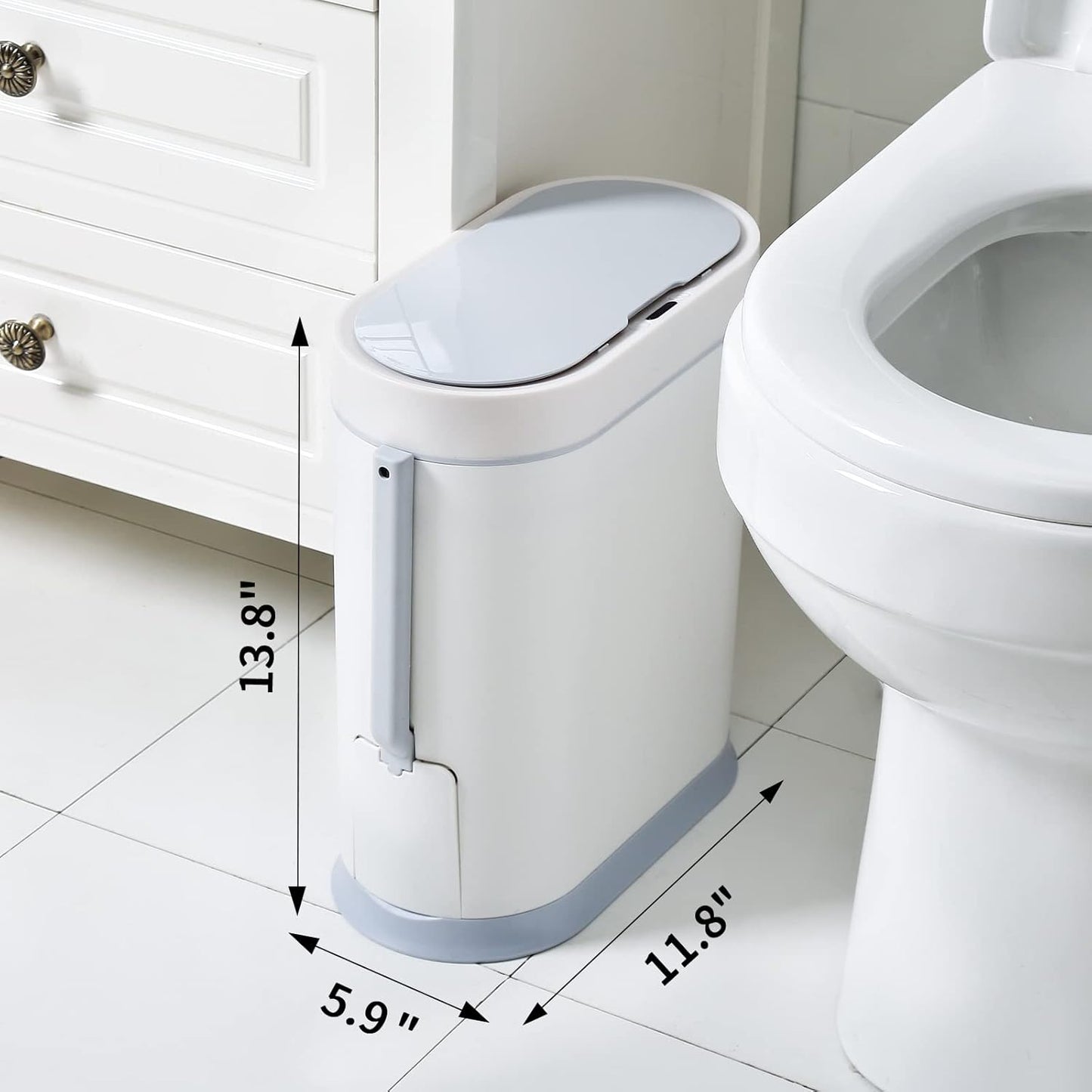 🚮 Smart Bathroom Trash Can with Toilet Brush