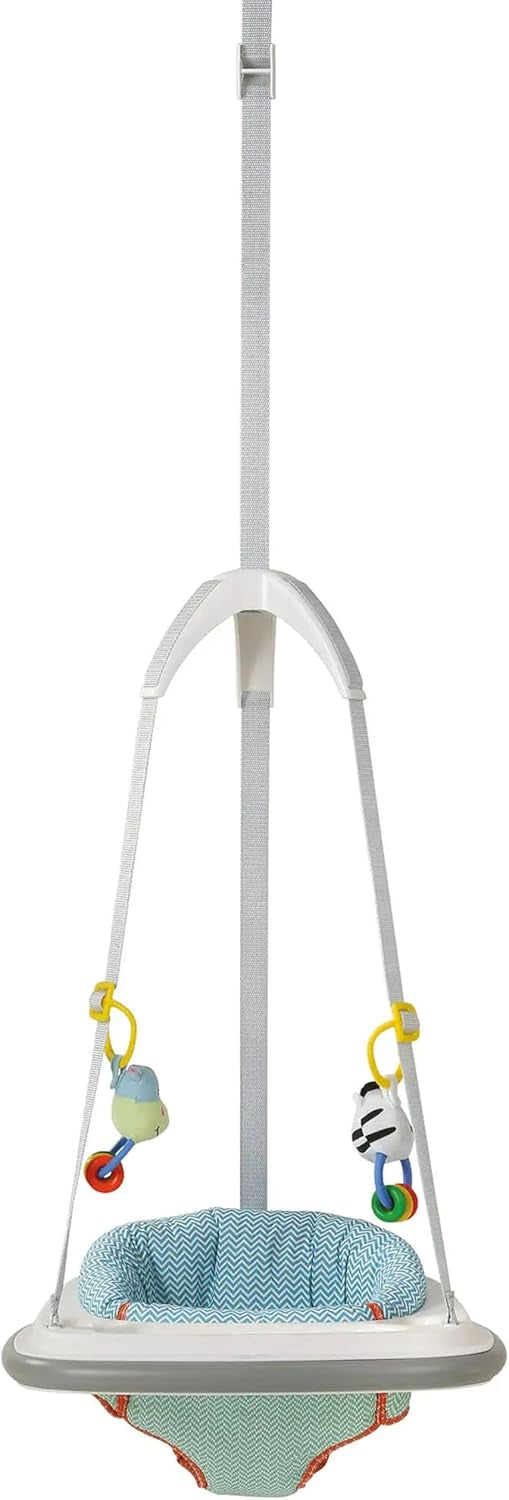 🚪 Doorway Bumper Jumper | Adjustable Height | Machine‑Washable Seat | Play Tray