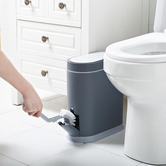 🚮 Smart Bathroom Trash Can with Toilet Brush