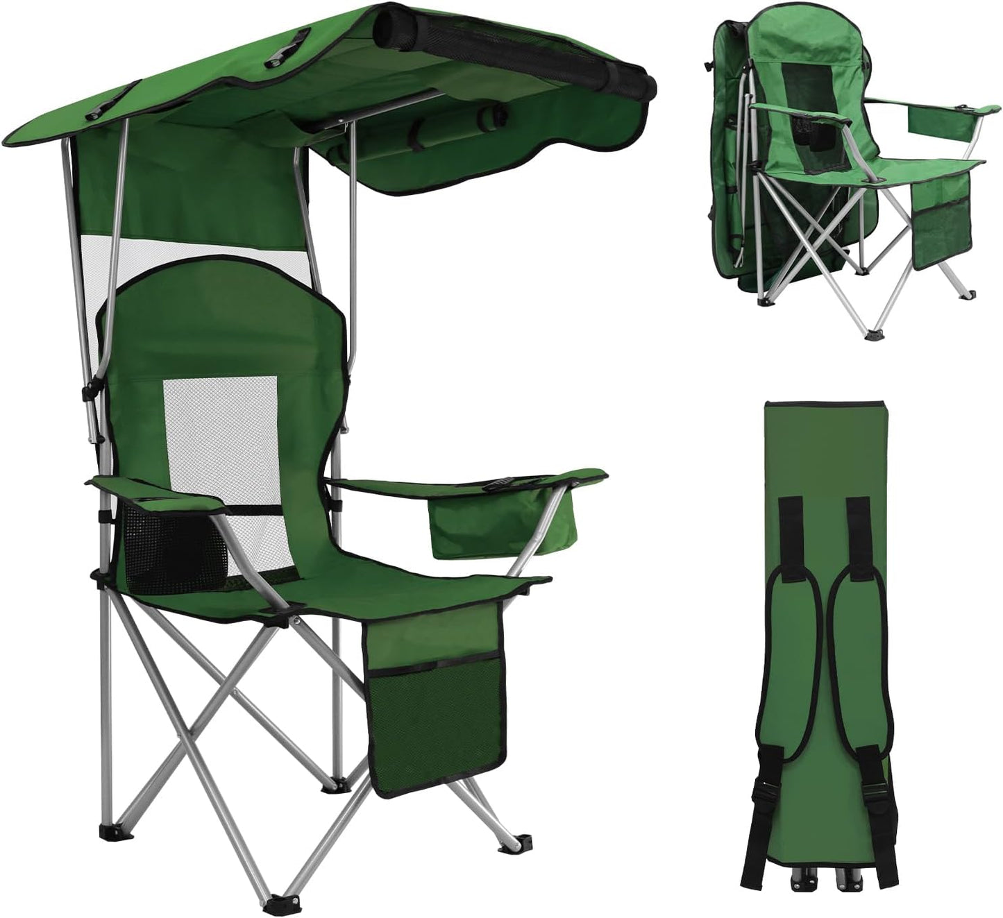⛱️ Portable Folding Camping Beach Chair with Canopy Shade