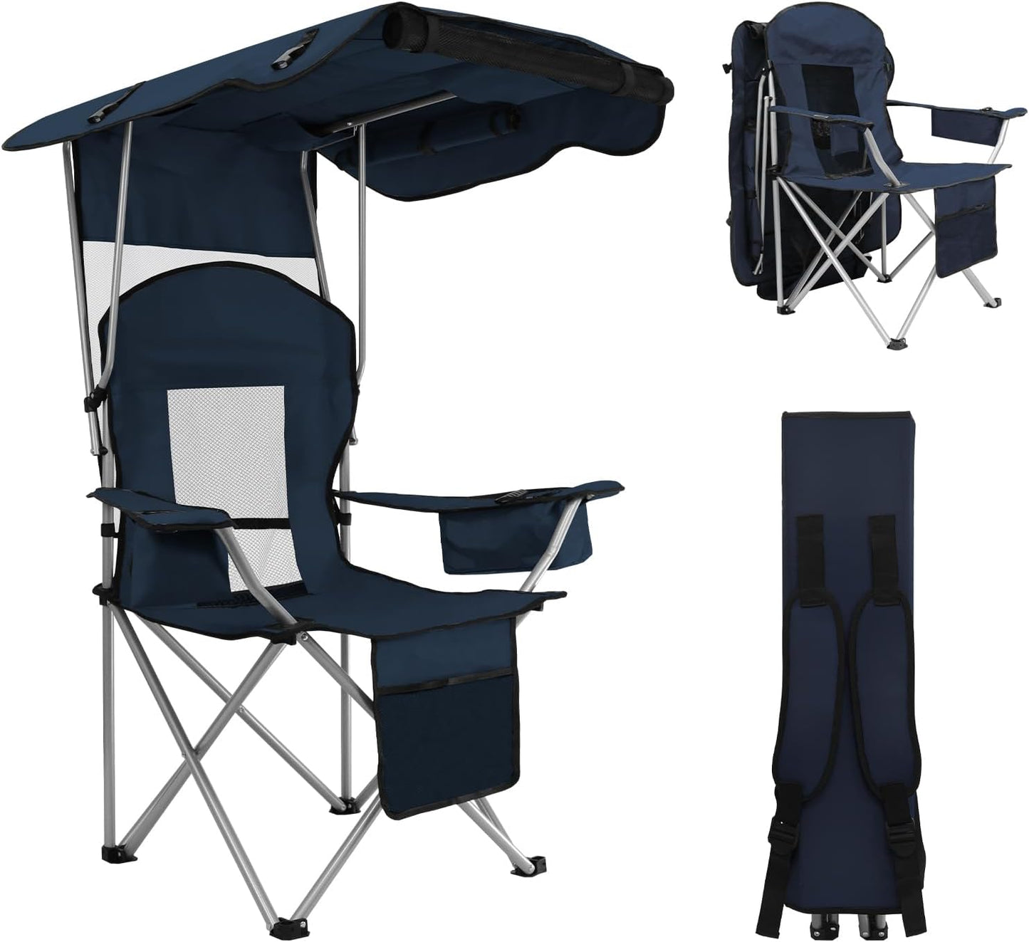 ⛱️ Portable Folding Camping Beach Chair with Canopy Shade