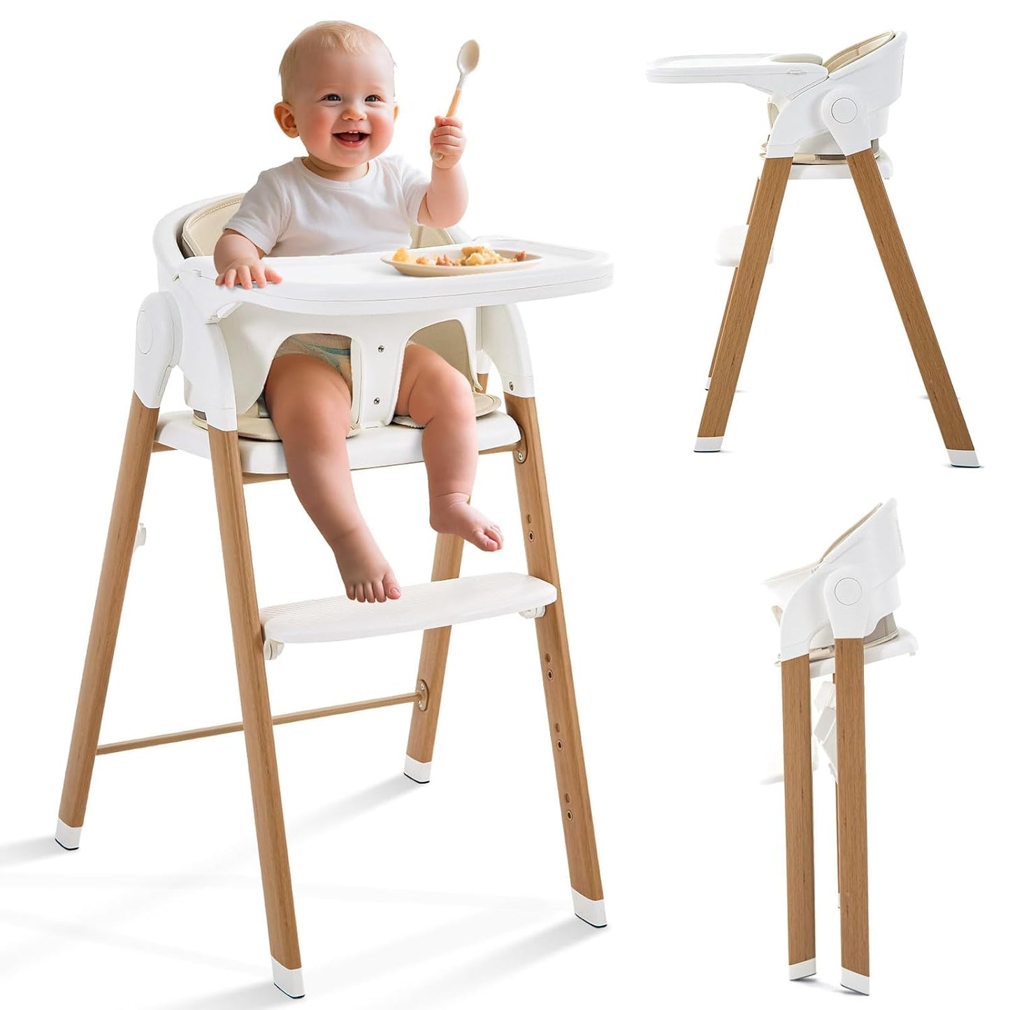 🪑 5-in-1 Convertible High Chair | Grows to Adult Chair | 210 lbs Cap.