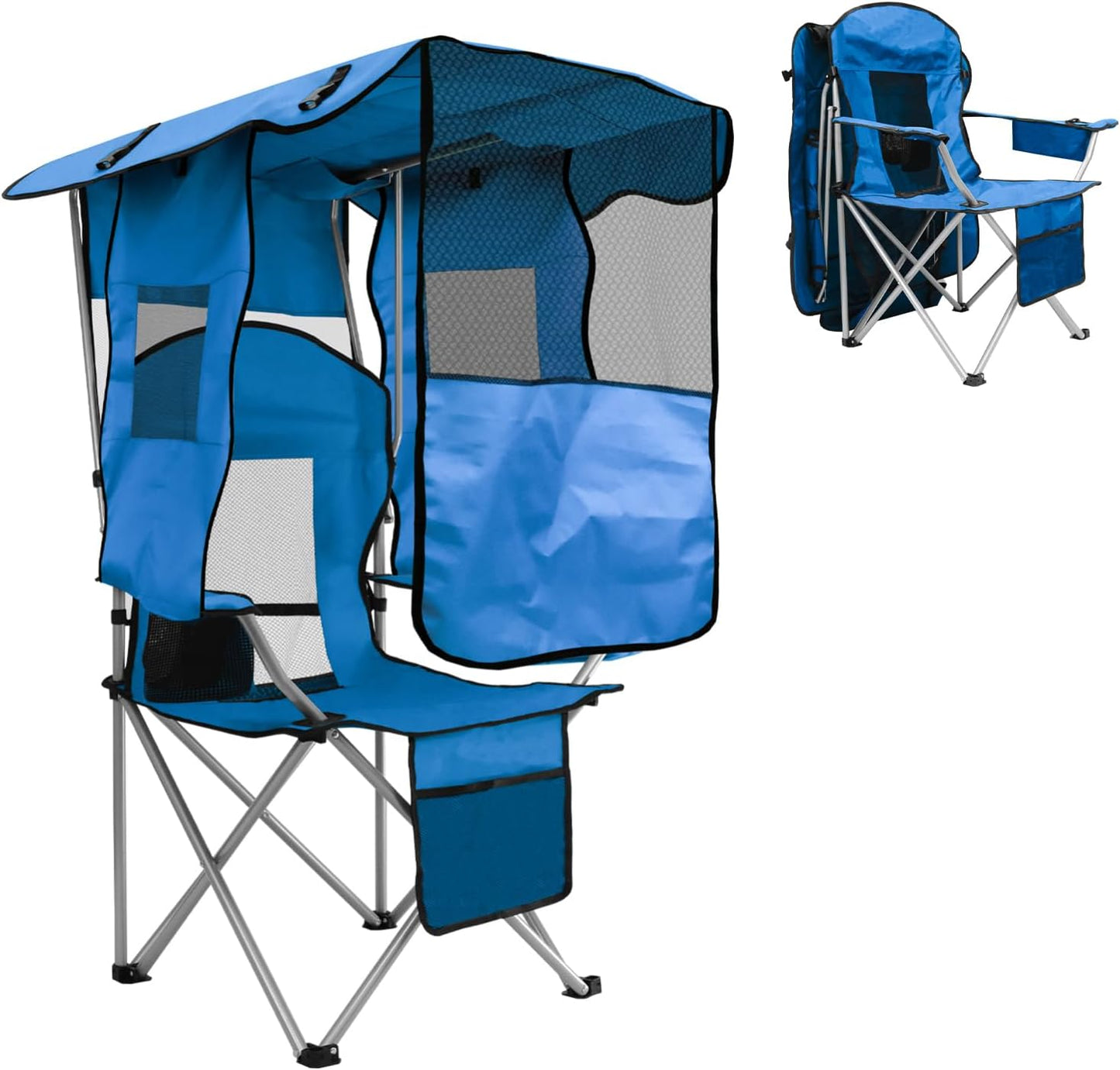 ⛱️ Portable Folding Camping Beach Chair with Canopy Shade