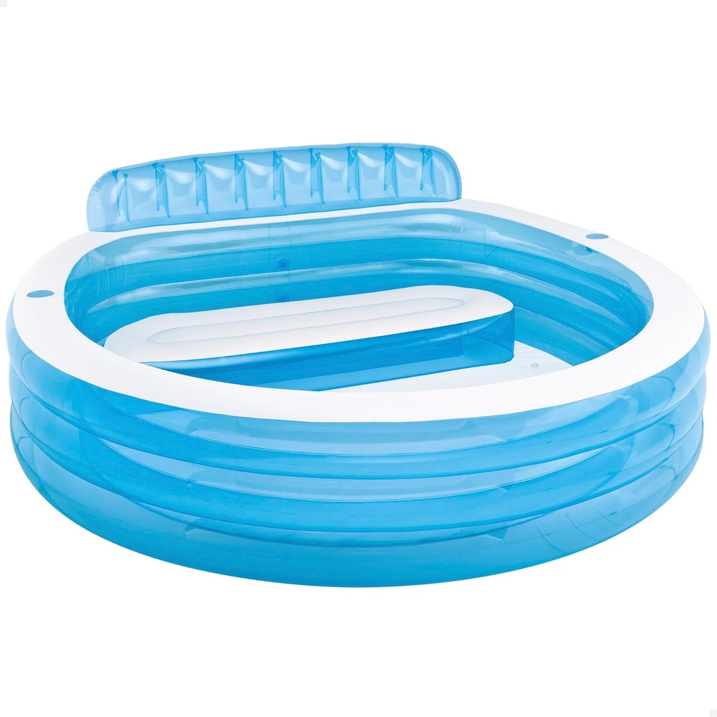 🏊 Inflatable Pool with Backrest | 229cm Diameter | Thick PVC | Portable
