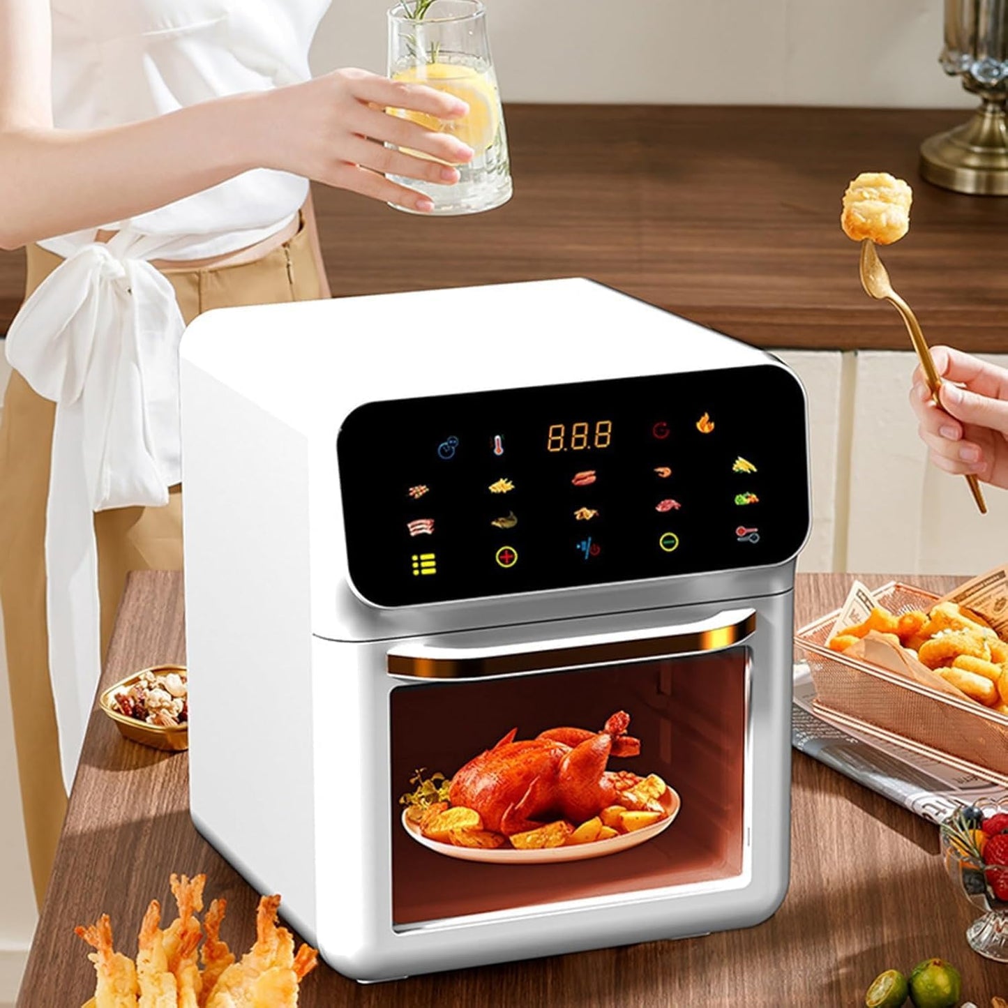 🍟 15L Multi-Function Air Fryer Oven | Steam Self-Cleaning | 25 Presets | Bake, Dry, Ferment