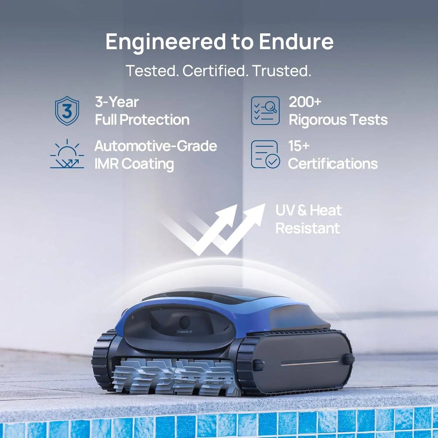 🤖 Smart Robotic Pool Cleaner – Floors, Walls & Waterline