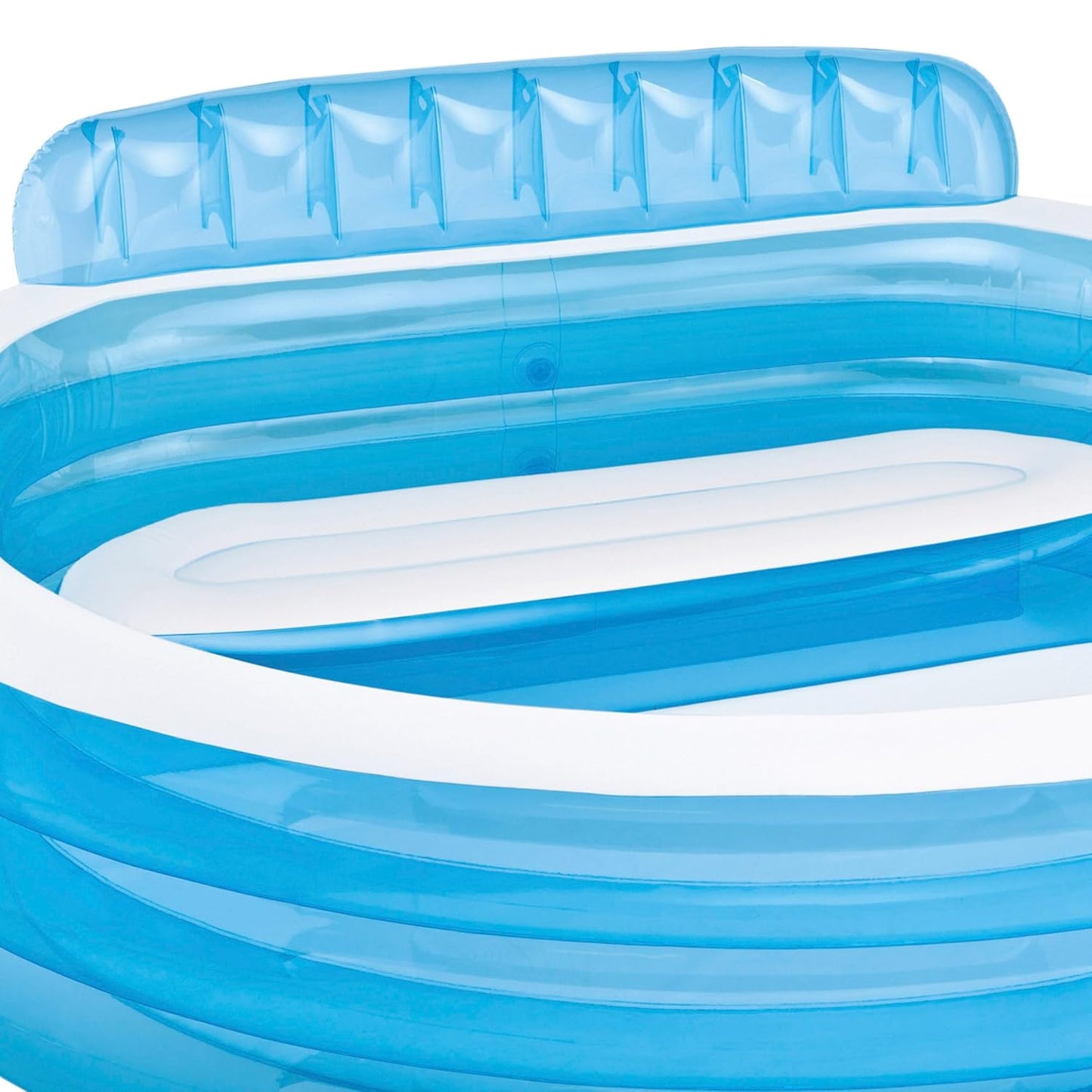 🏊 Inflatable Pool with Backrest | 229cm Diameter | Thick PVC | Portable