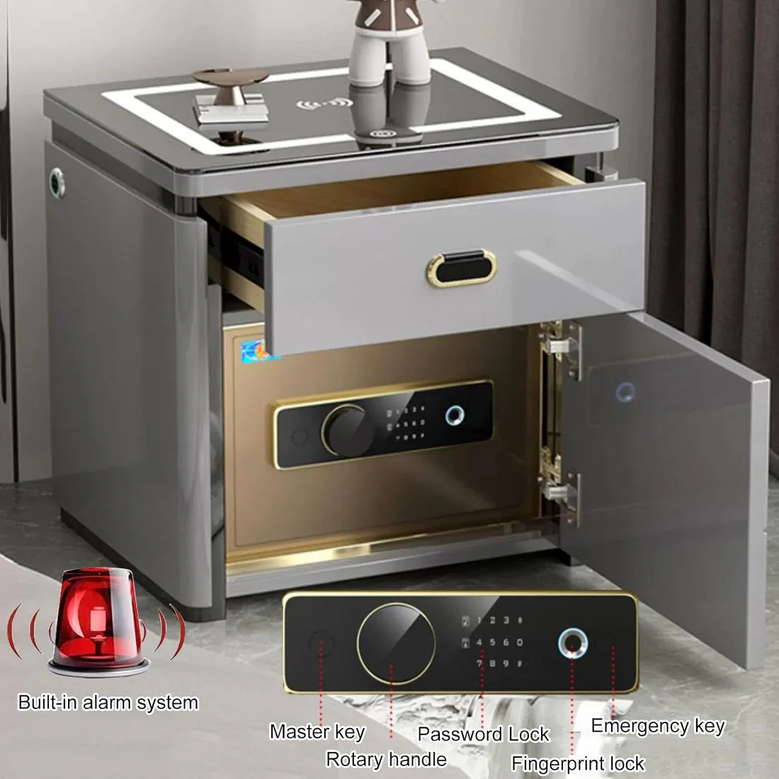 ✨ Smart LED Bedside Table