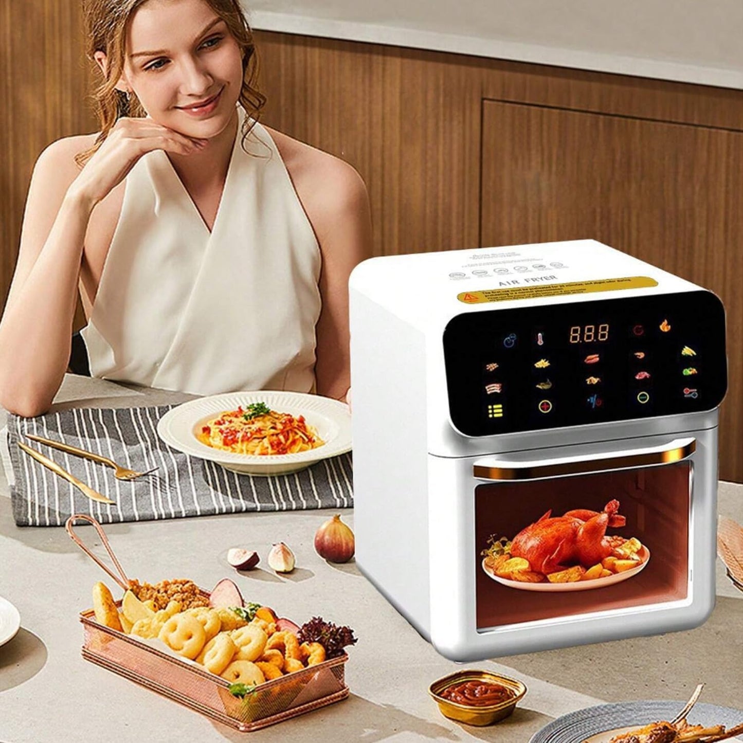 🍟 15L Multi-Function Air Fryer Oven | Steam Self-Cleaning | 25 Presets | Bake, Dry, Ferment