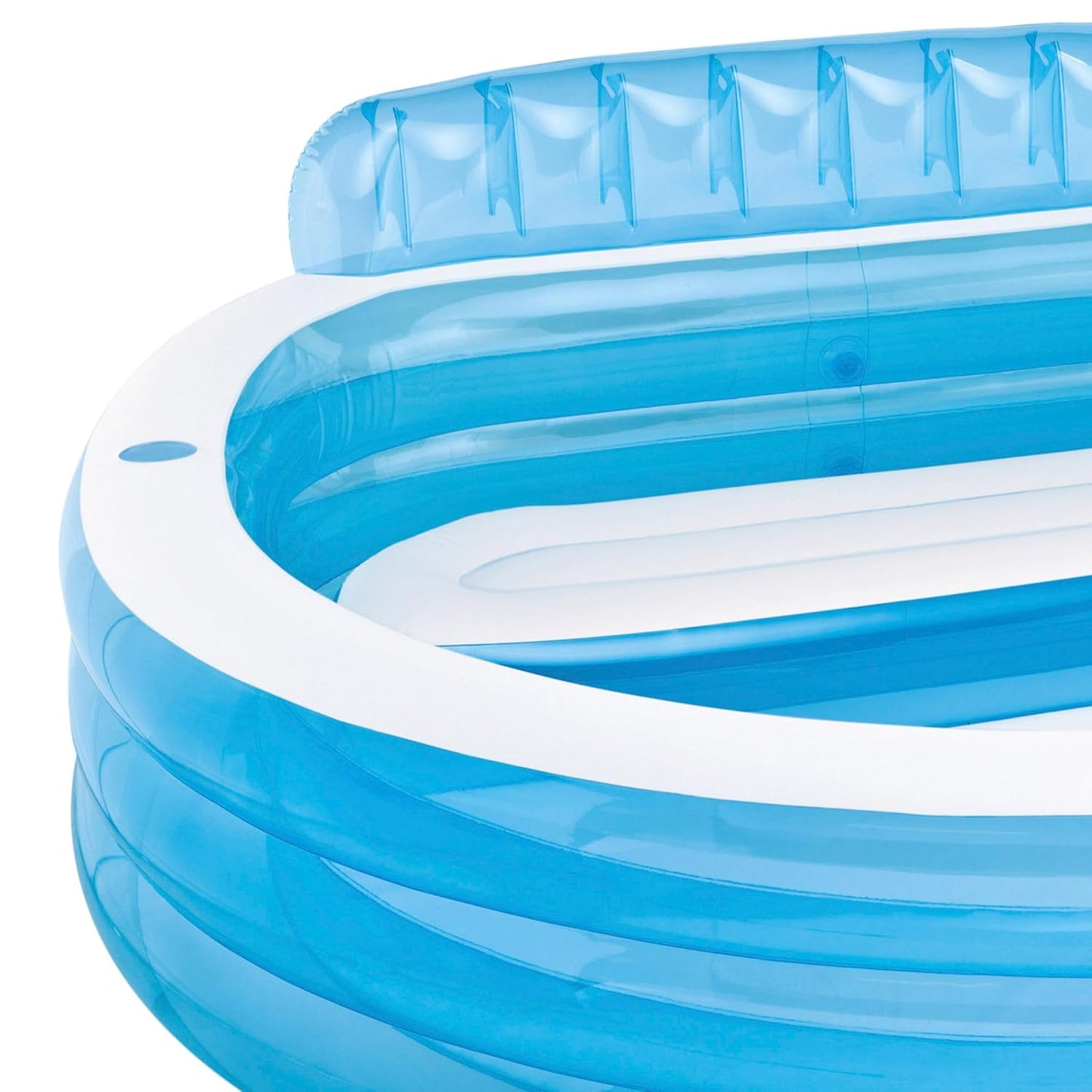 🏊 Inflatable Pool with Backrest | 229cm Diameter | Thick PVC | Portable