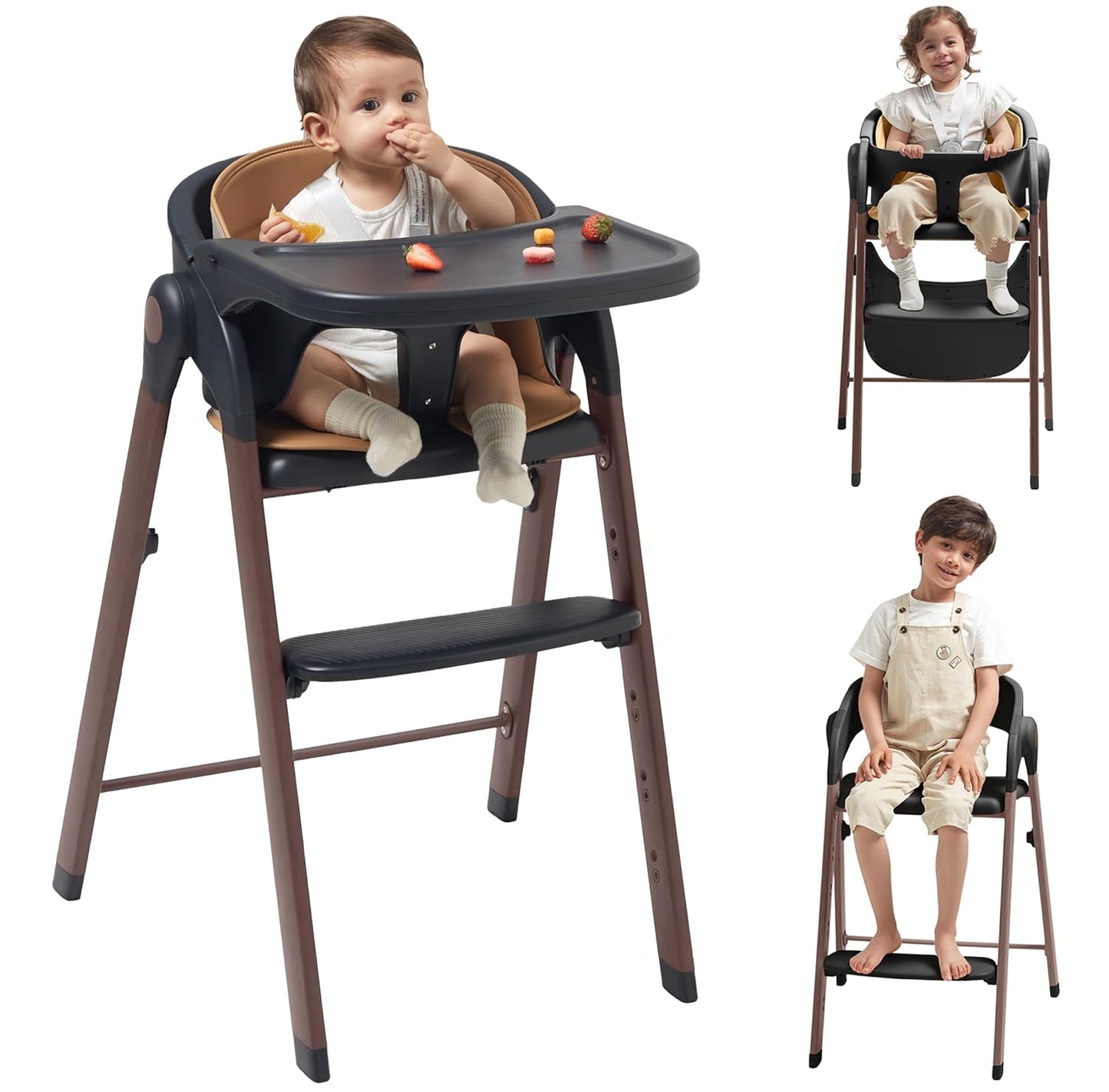 🪑 5-in-1 Convertible High Chair | Grows to Adult Chair | 210 lbs Cap.
