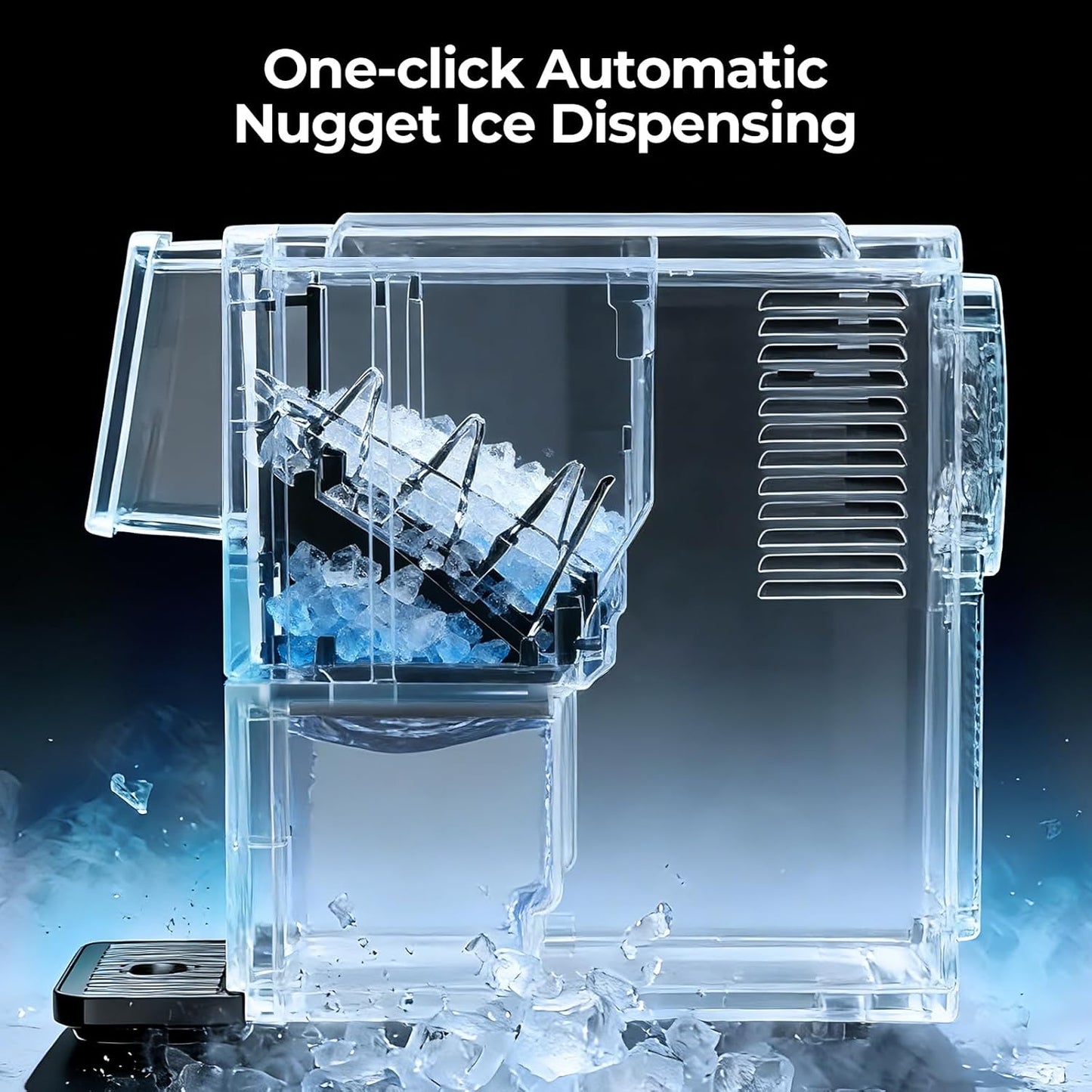🧊 Countertop Nugget Ice Maker | 33 lbs/Day | Self-Cleaning | Touch Screen | 1.8L Tank