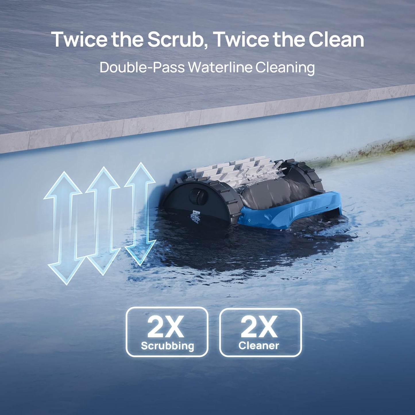 🤖 Smart Robotic Pool Cleaner – Floors, Walls & Waterline