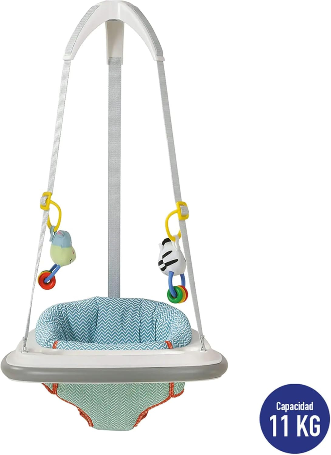 🚪 Doorway Bumper Jumper | Adjustable Height | Machine‑Washable Seat | Play Tray