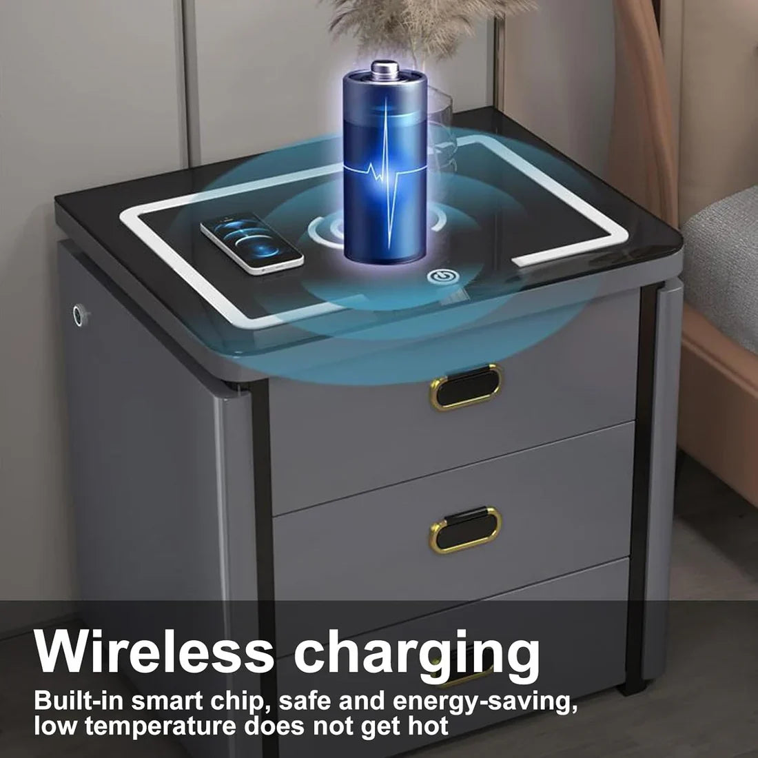 ✨ Smart LED Bedside Table
