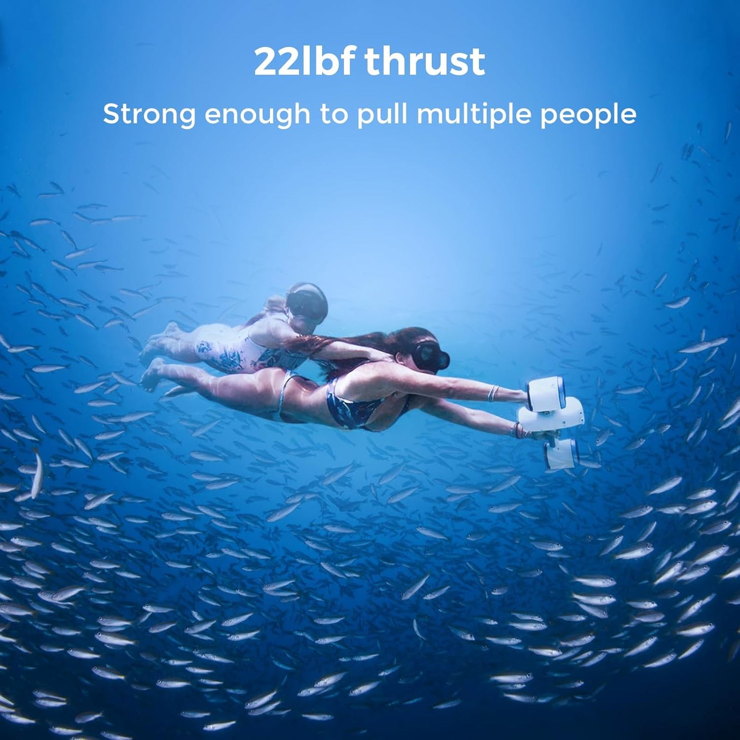 🚀 Underwater Scooter with Camera Mount – Dual Motors, 22 lbf Thrust, 45 Min Runtime, 131ft Waterproof