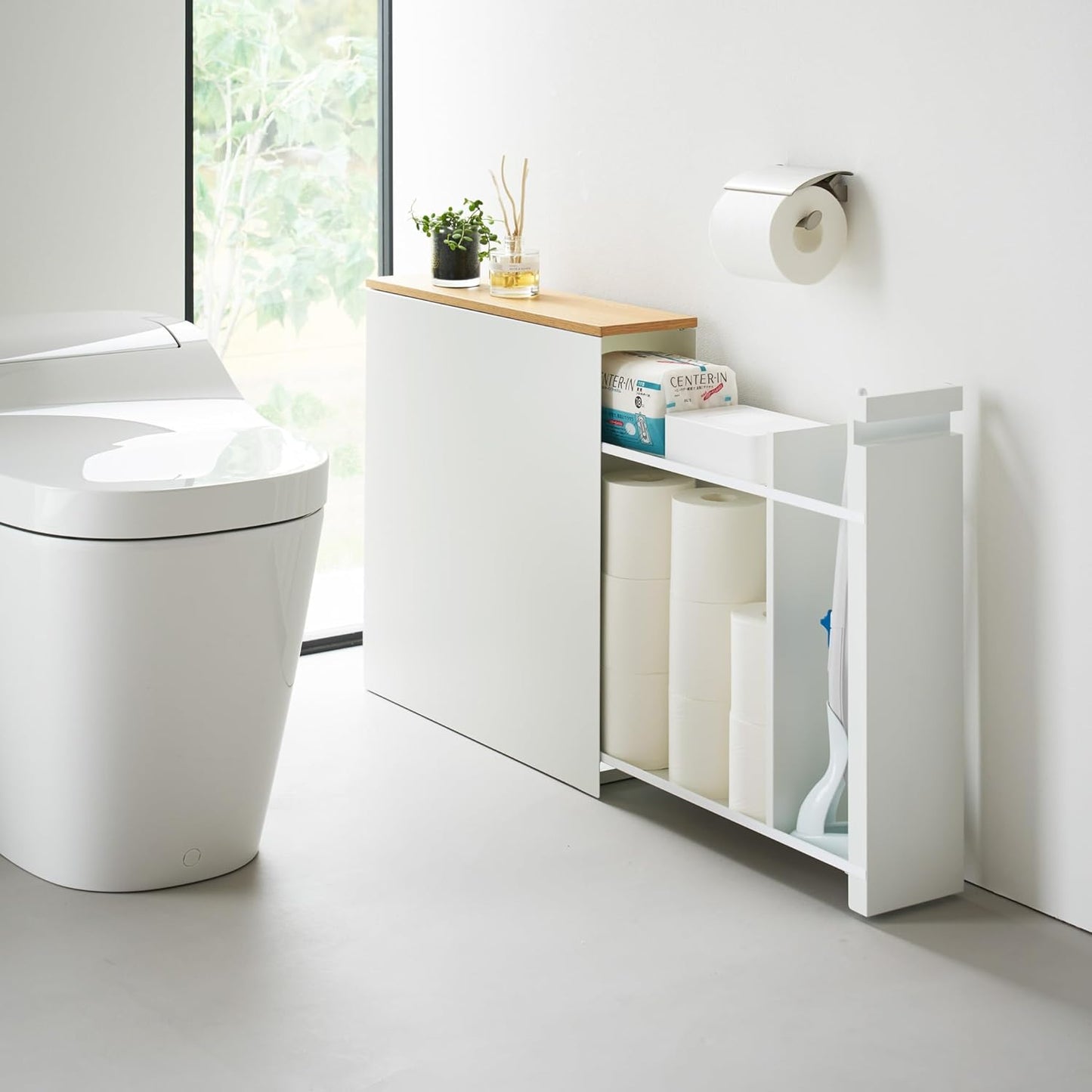 🚽 Pull-Out Bathroom Storage Cabinet