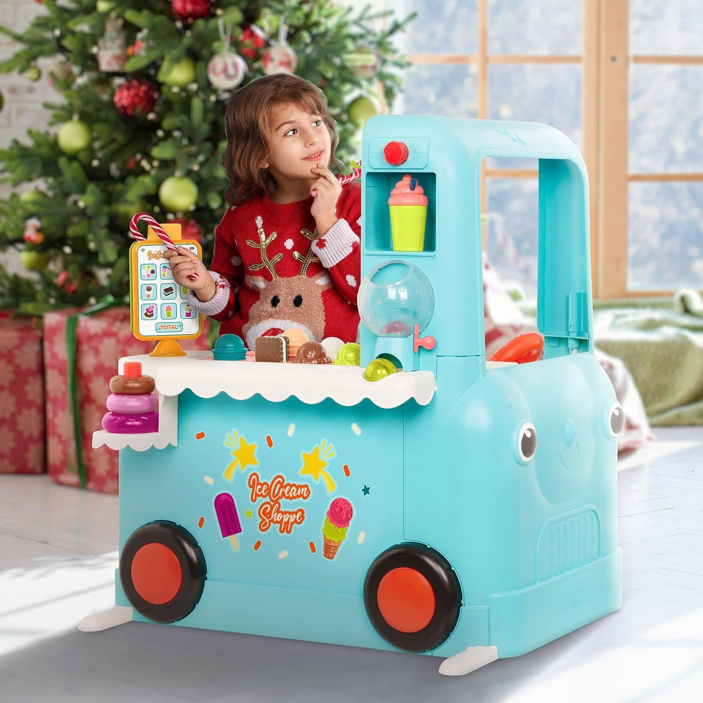 🍦 Interactive Ice Cream Truck | Pretend Play Set | Tablet + 30+ Sounds | Ages 2+