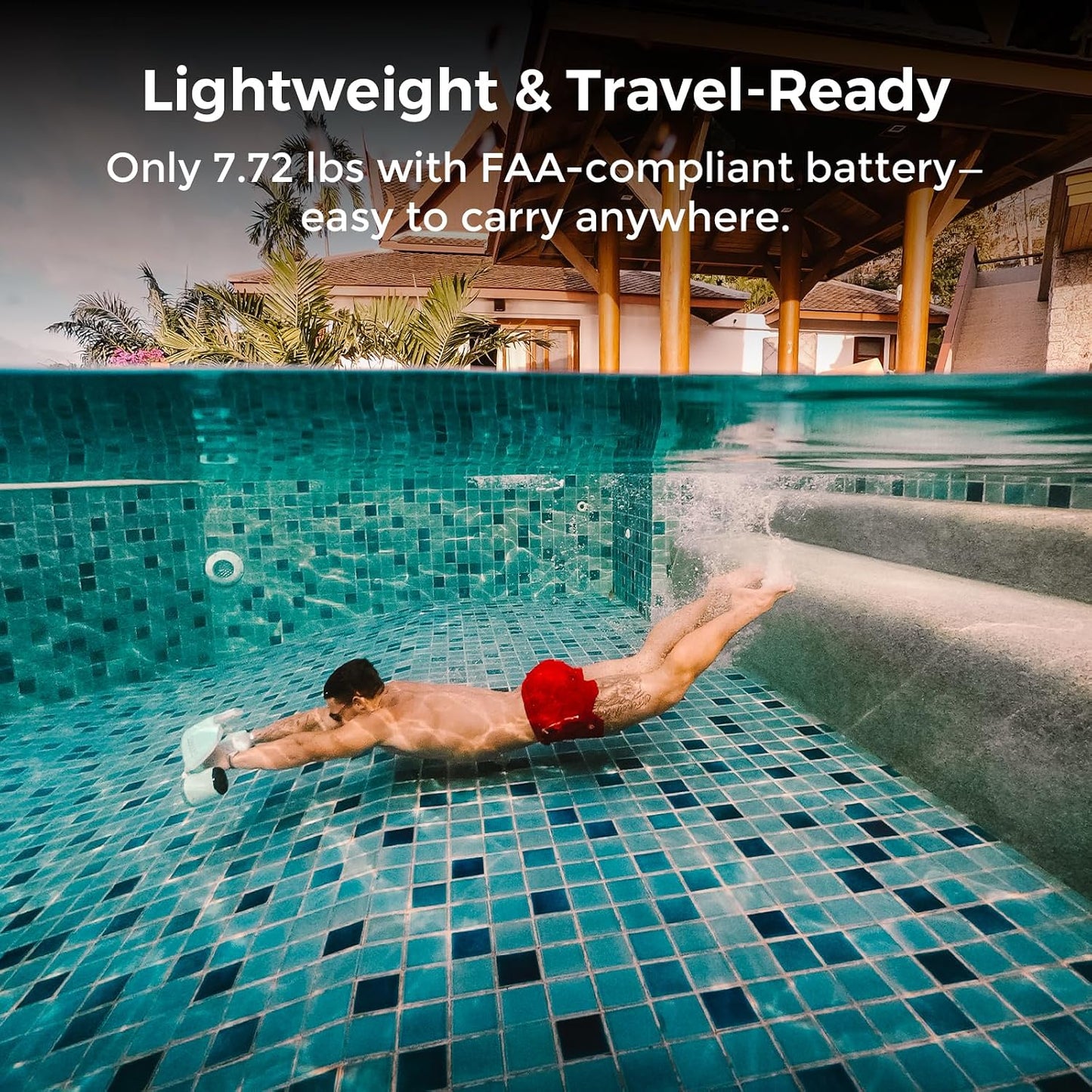 🚀 Underwater Scooter with Camera Mount – Dual Motors, 22 lbf Thrust, 45 Min Runtime, 131ft Waterproof