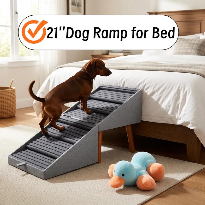 🐾 Foldable 2‑in‑1 Dog Ramp & Stairs