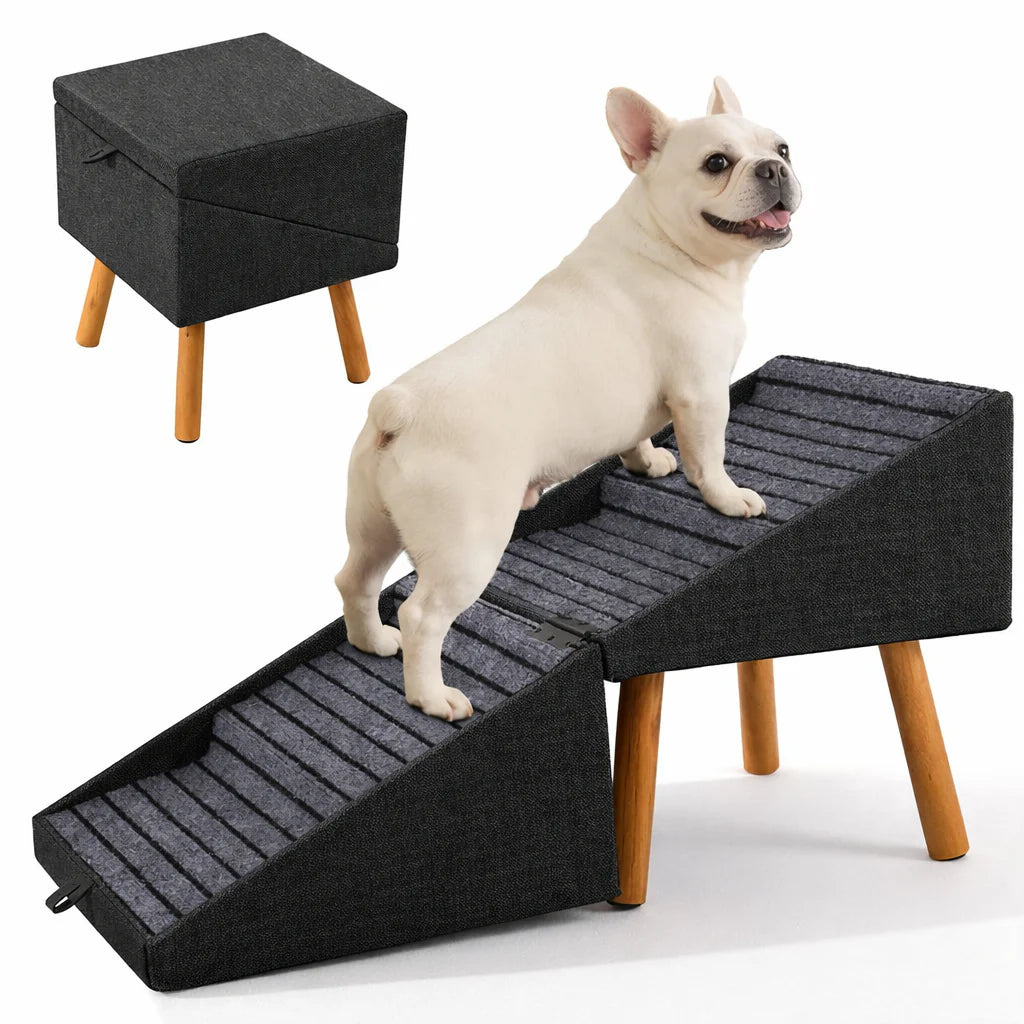 🐾 Foldable 2‑in‑1 Dog Ramp & Stairs