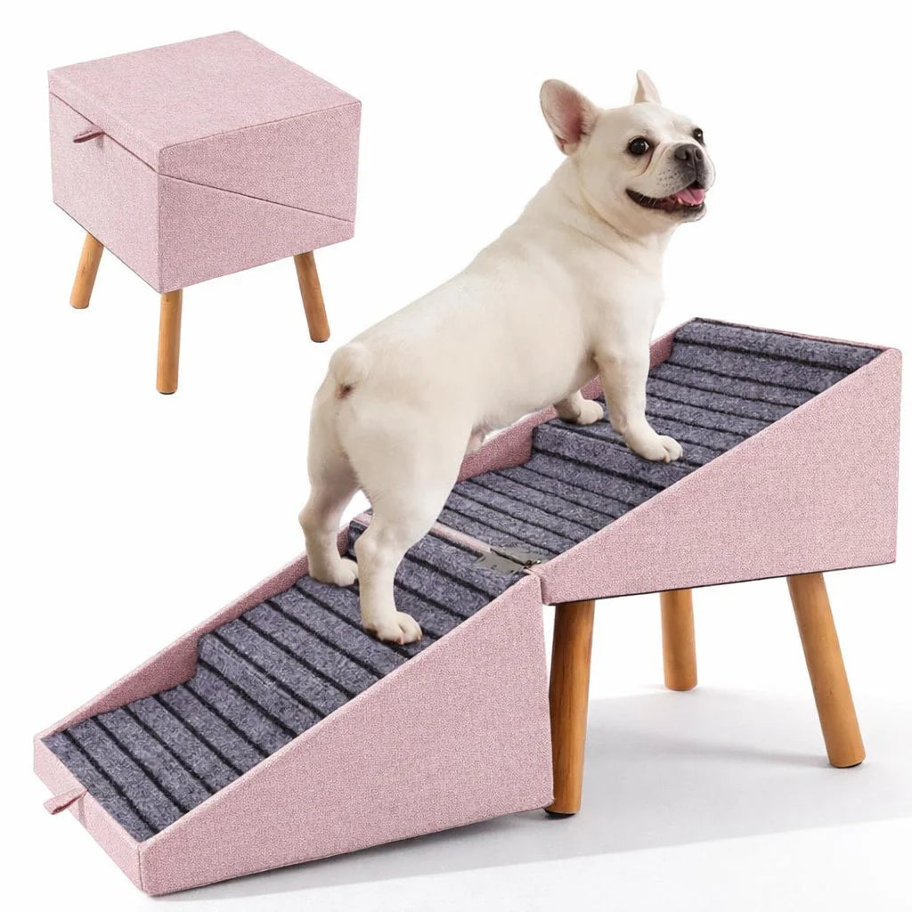 🐾 Foldable 2‑in‑1 Dog Ramp & Stairs