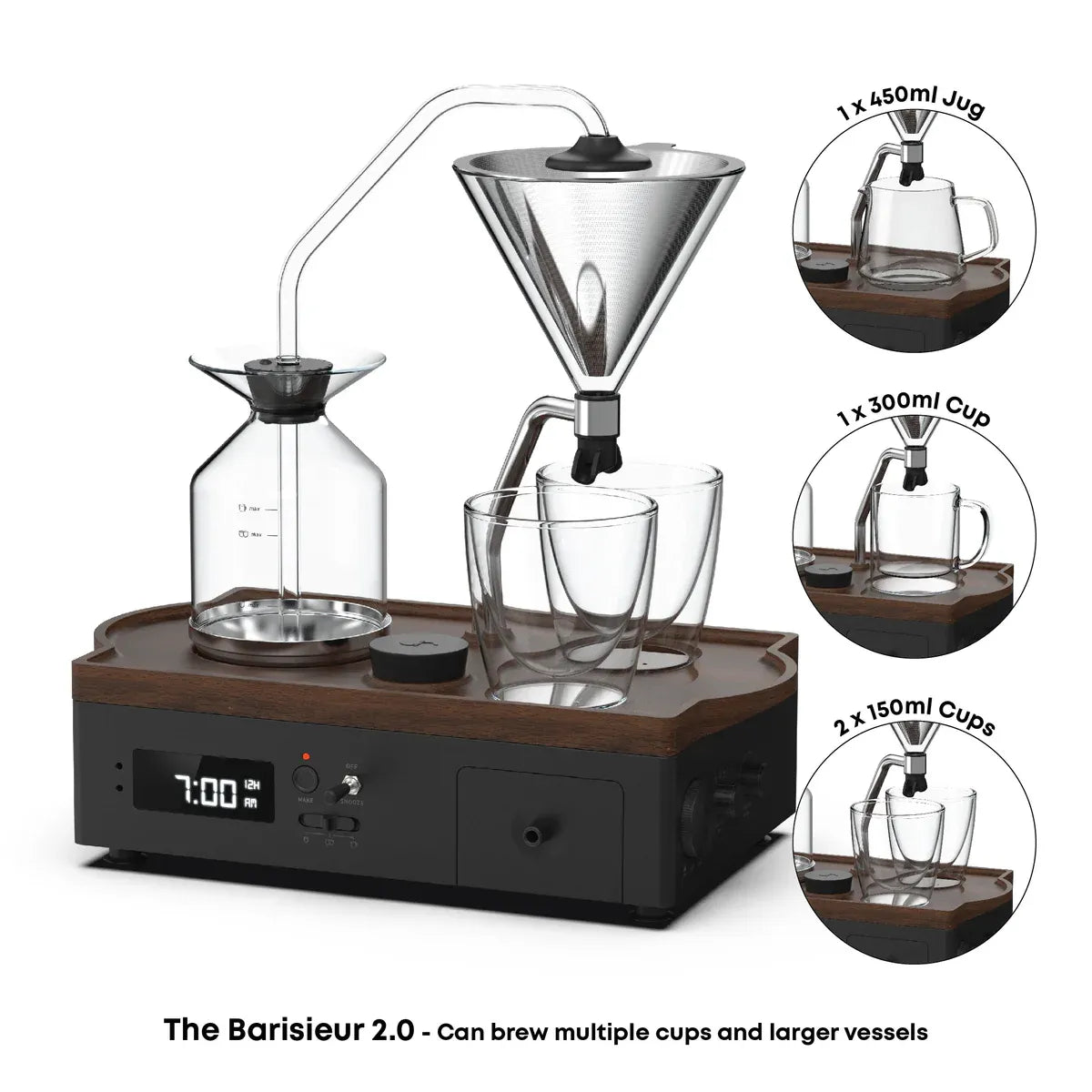 ⏰ Coffee Alarm Clock | Auto‑Brew at Wake‑Up | Tea or Coffee | Milk Cooler