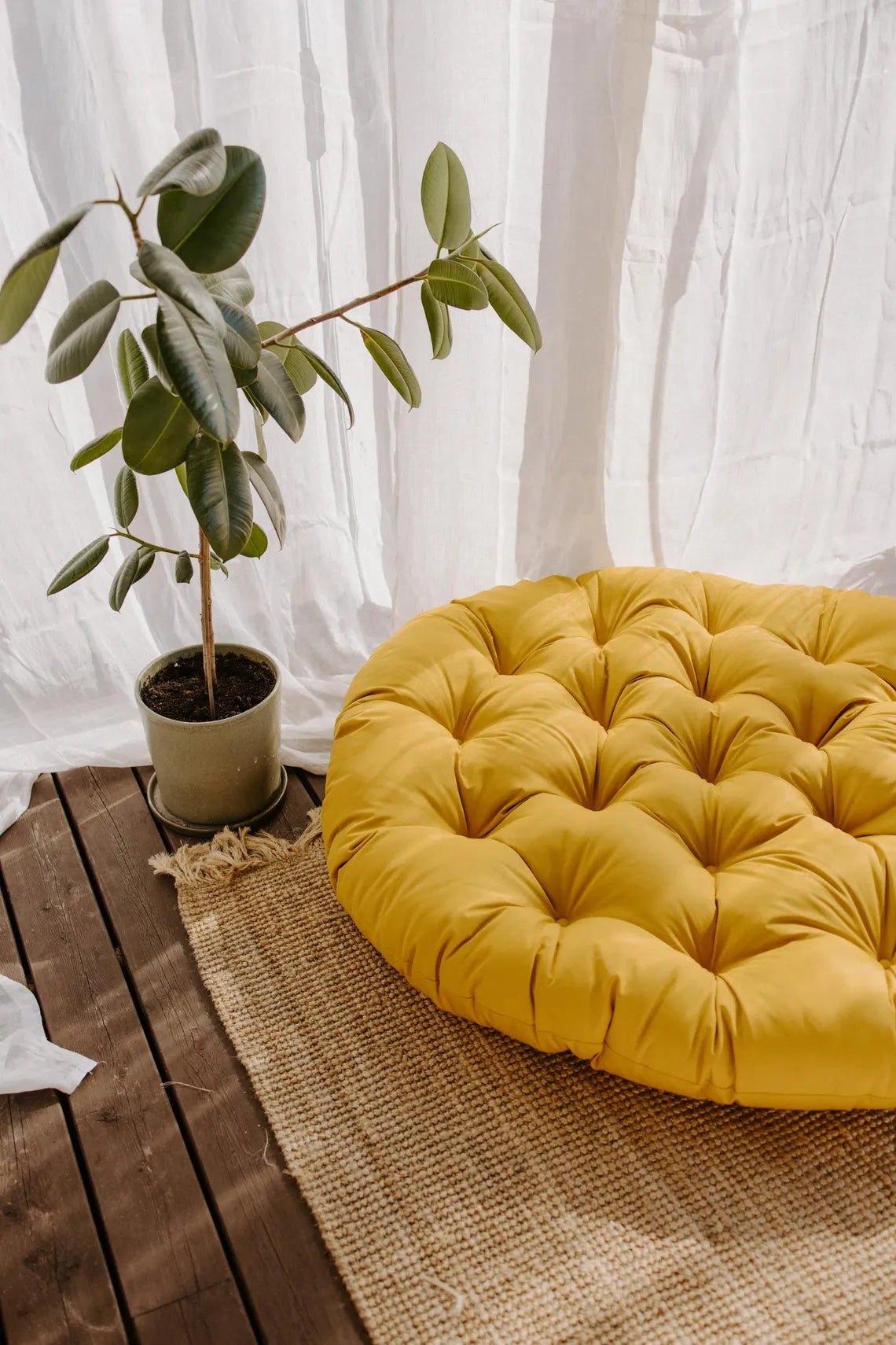 🌊 Waterproof Outdoor Floor Cushion | Round Patio Cushion | Pool & Garden