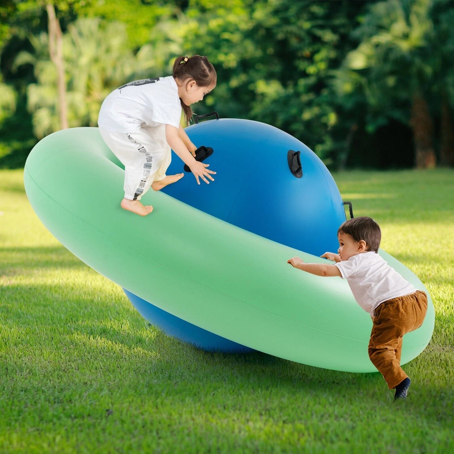 🎈 7.5ft Inflatable Dome Rocker | 6 Handles | Bounce, Roll, Climb