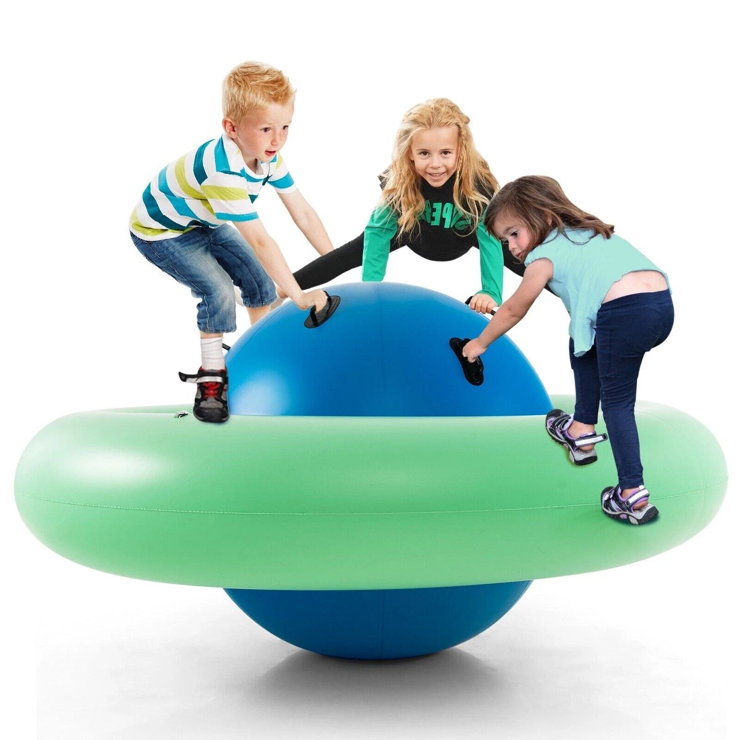 🎈 7.5ft Inflatable Dome Rocker | 6 Handles | Bounce, Roll, Climb