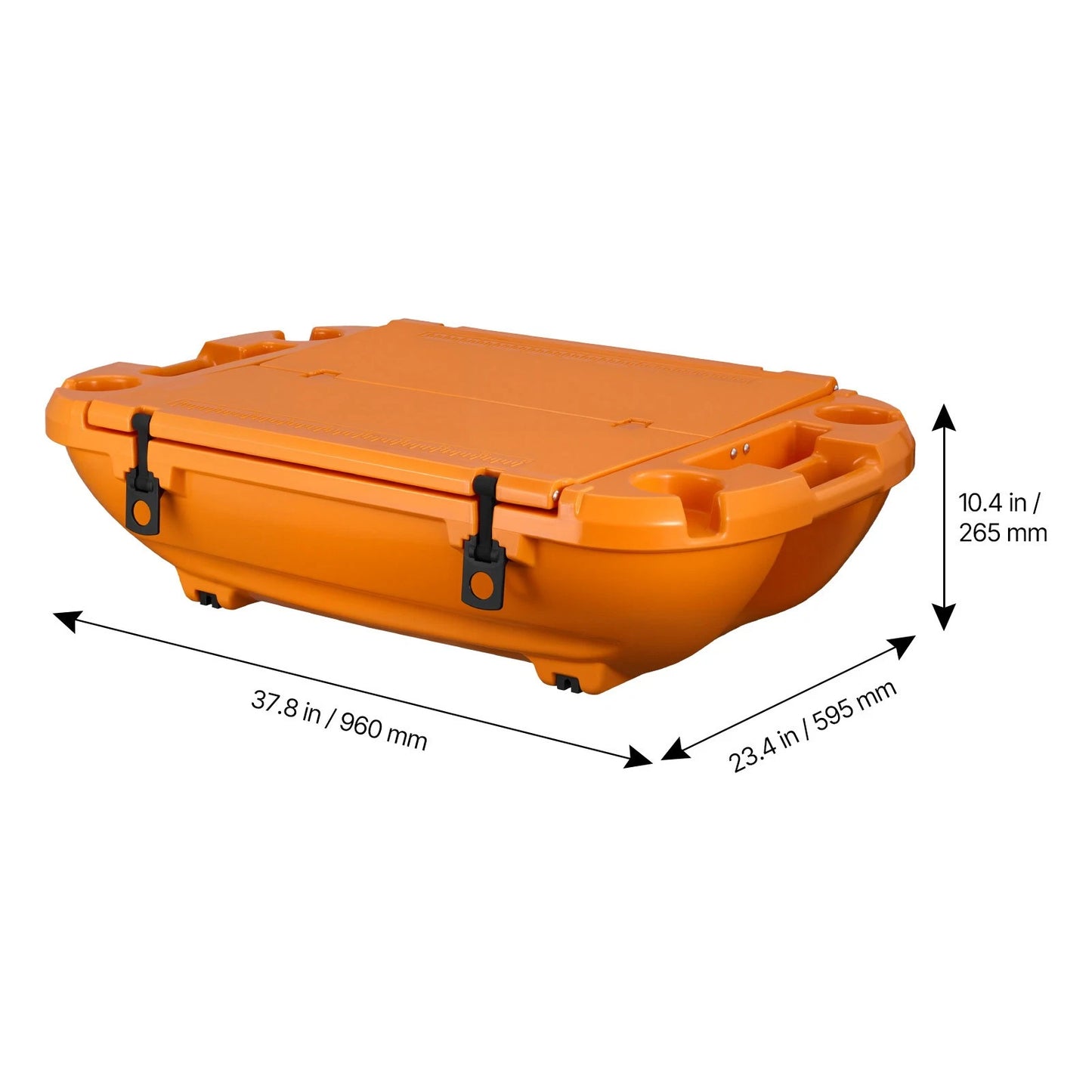 🌊 40QT Floating Cooler | Amphibious Hard Shell | Towable | Orange
