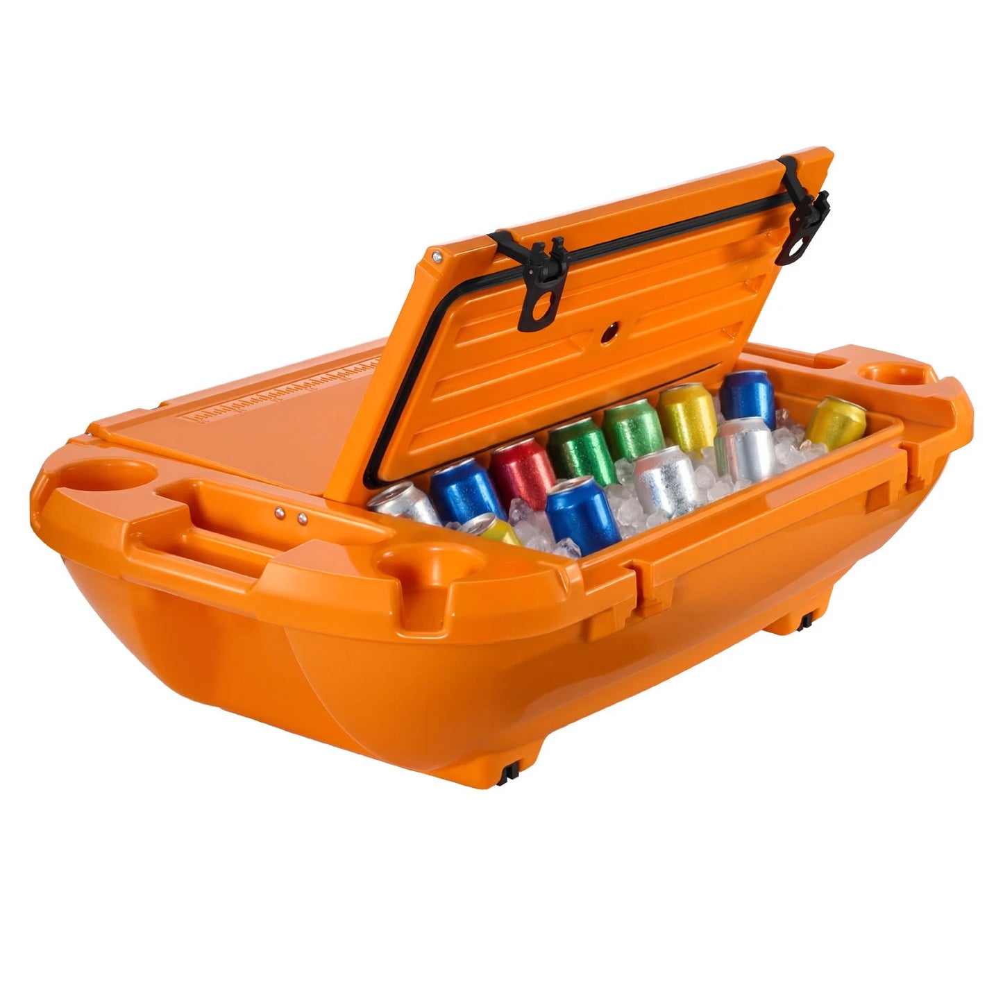 🌊 40QT Floating Cooler | Amphibious Hard Shell | Towable | Orange