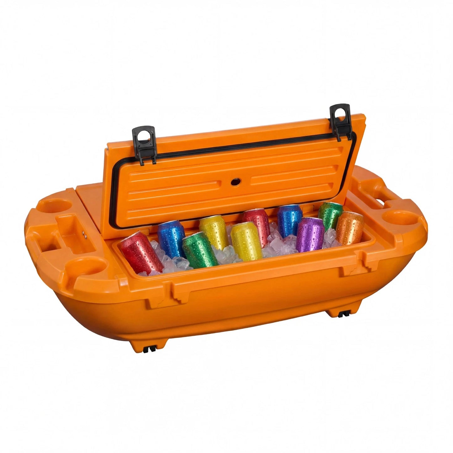 🌊 40QT Floating Cooler | Amphibious Hard Shell | Towable | Orange